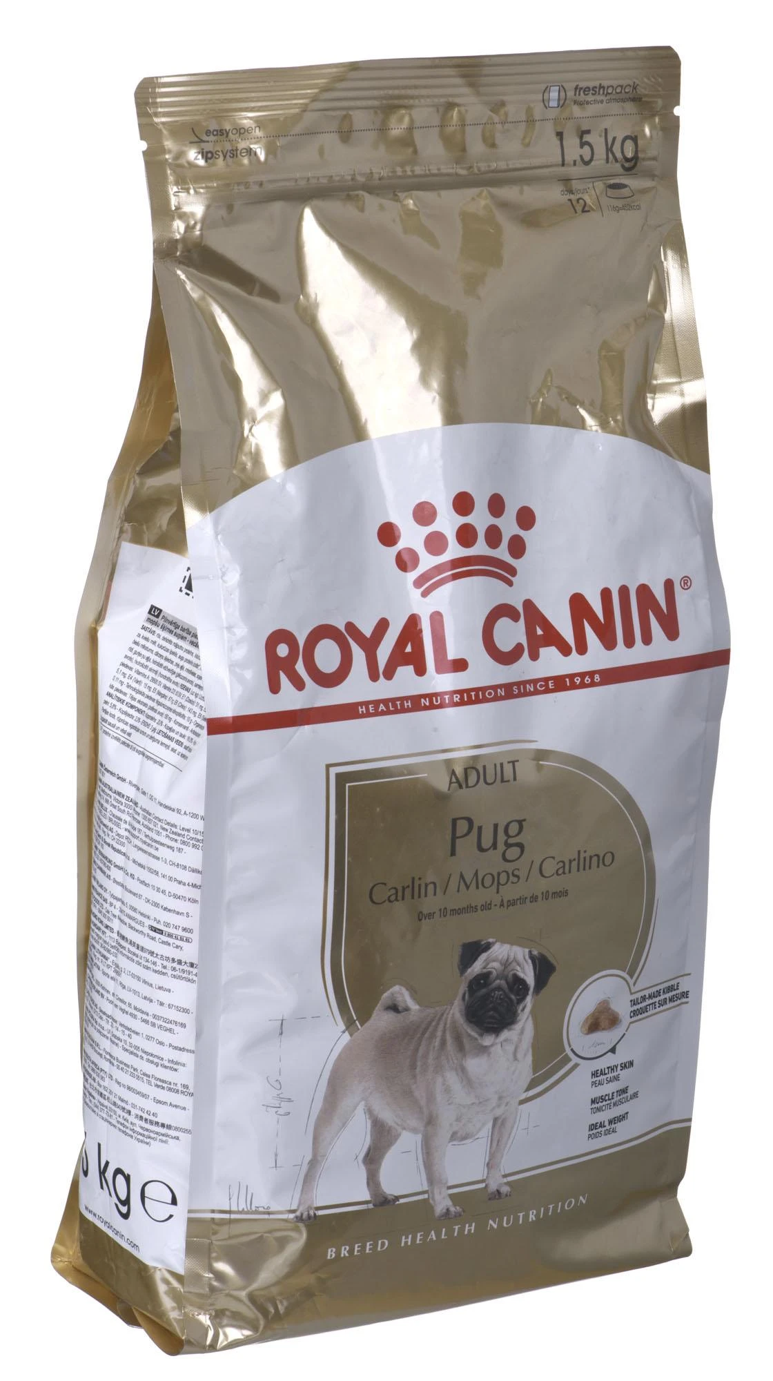 ROYAL CANIN Pug Adult Sausas ėdalas suaugusiems šunims, 1,5kg