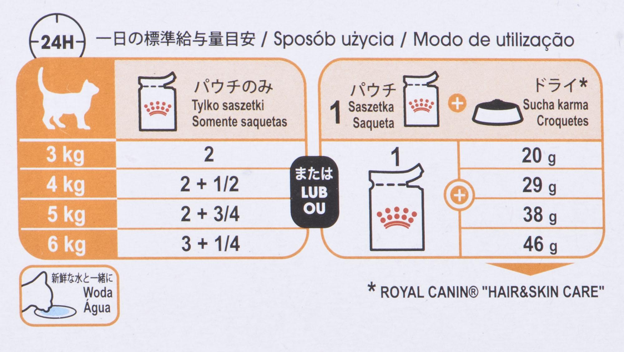 Royal Canin FCN Cat plaukų ir odos priežiūros padažas 12x85g