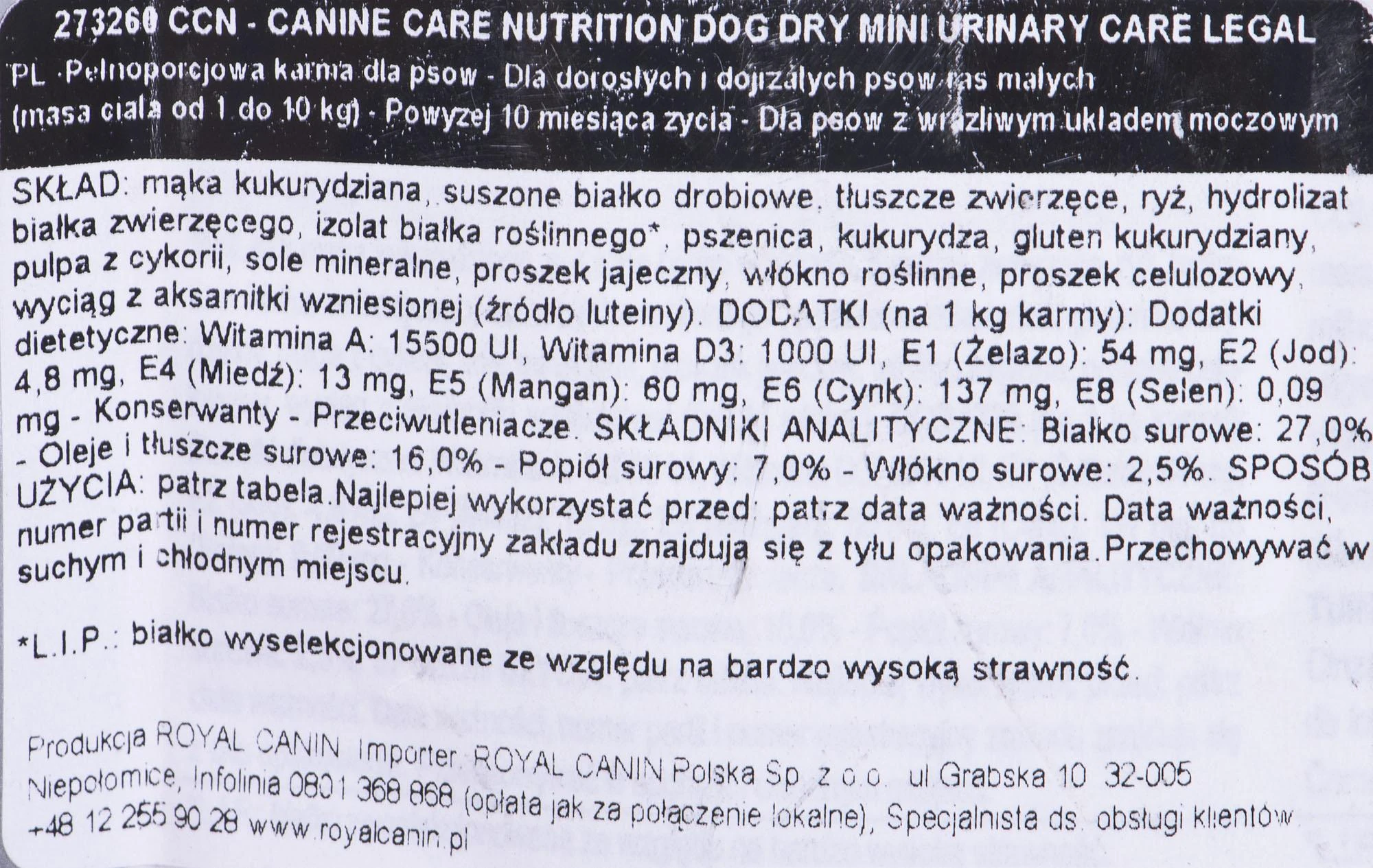 Šunų Maistas - Royal Canin Mini Šlapimo Takų Priežiūra 3kg