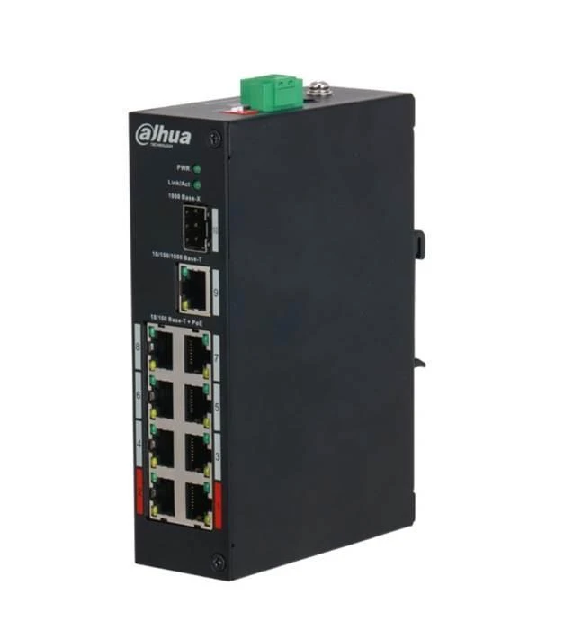 Šakotuvas PRAMONINIS SWITCH'AS POE PFS3110-8ET-96-V2 8 PRIEVADŲ SFP DAHUA