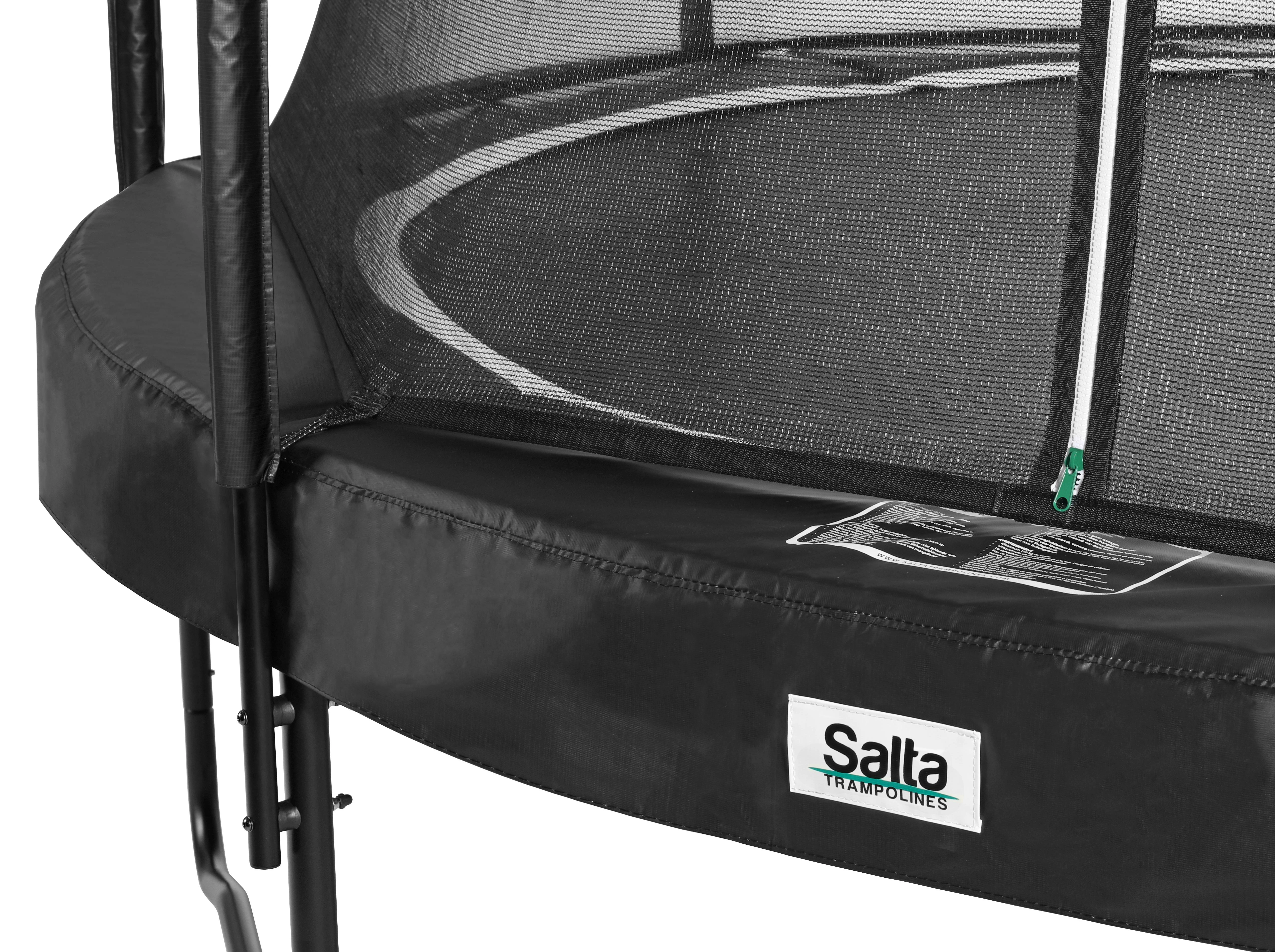 Salta Premium Juodas Edition COMBO - 305 cm pramoginis/kiemo batutas