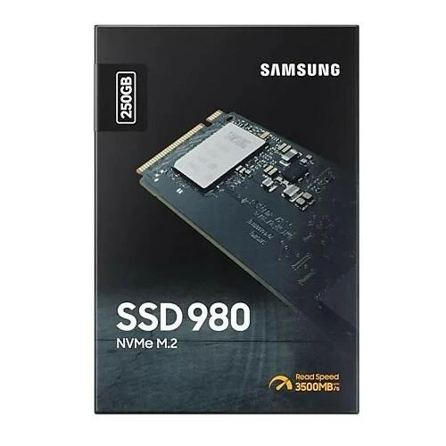 Kietasis diskas SSD Samsung 980/250 GB/SSD form factor M.2 2280/SSD sąsaja M.2 NVME/Rašymo greitis 1300 MB/s/Skaitymo greitis 2900 MB/s/MZ-V8V250BW