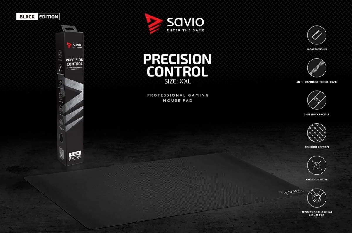 Savio Percision XXL Pelės kilimėlis, 100x50 cm