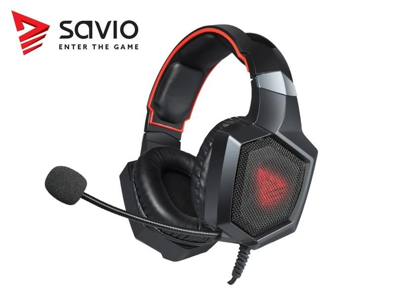 Žaidimų ausinės Savio FORGE Jack 3.5mm + USB