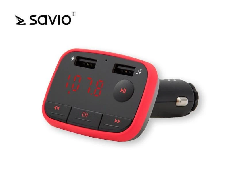 Savio TR-10 FM moduliatorius su raudonu apvadu
