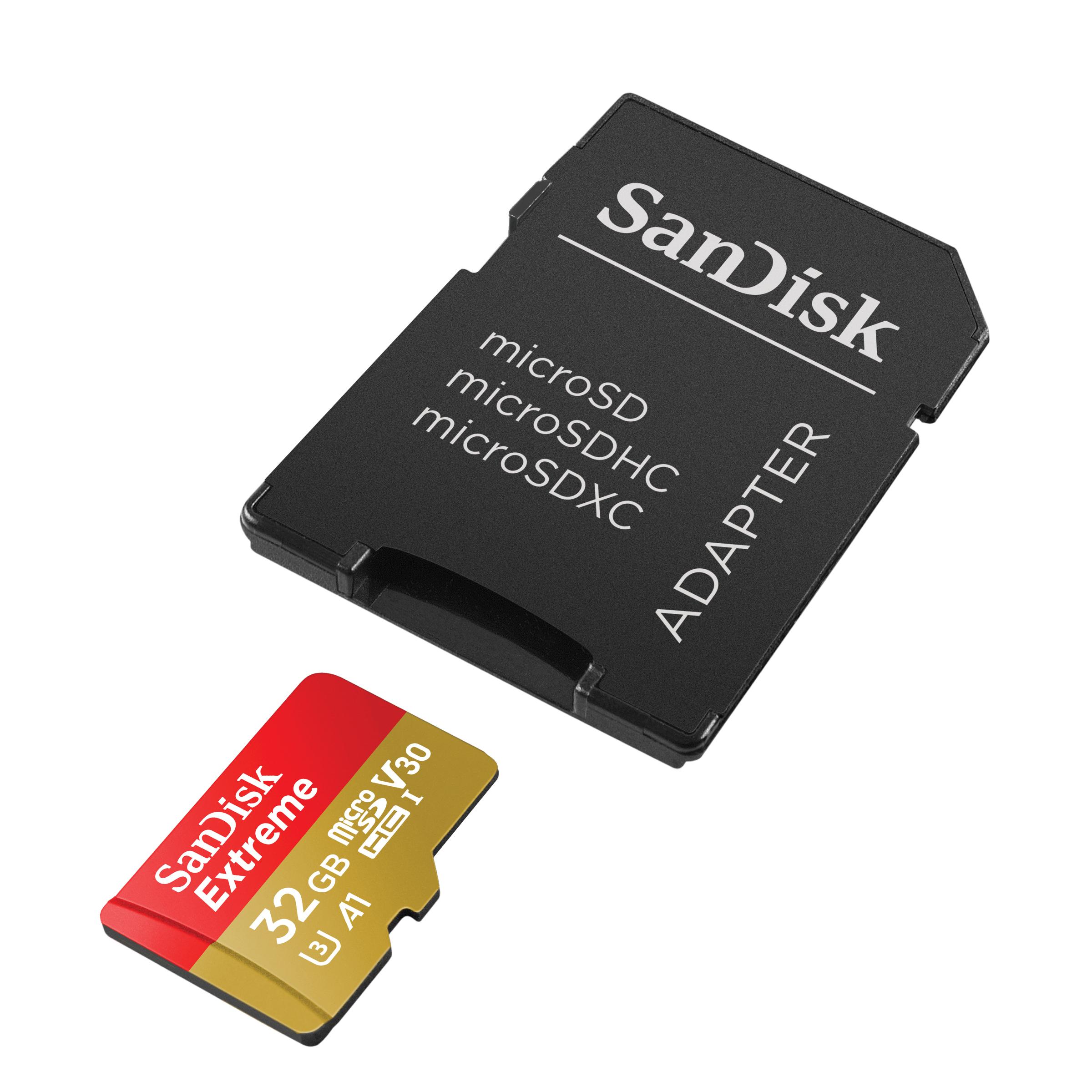 Atminties kortelė Sandisk Extreme microSDHC UHS-I 32GB