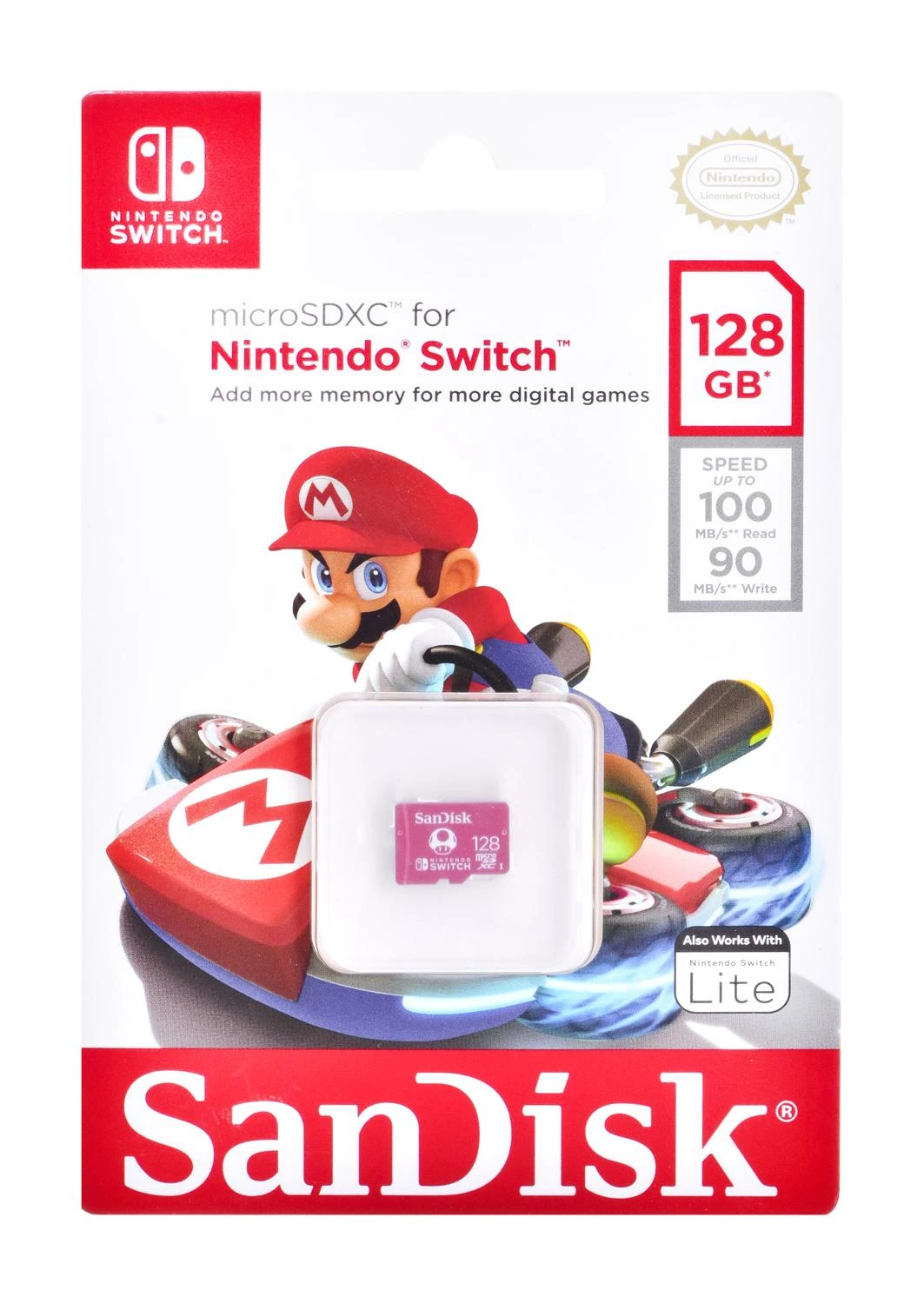 SanDisk Atminties kortelė Nintendo Switch™ konsolėms, microSDXC 128GB 100/90 MB/s (SDSQXAO-128G-GN3ZN)