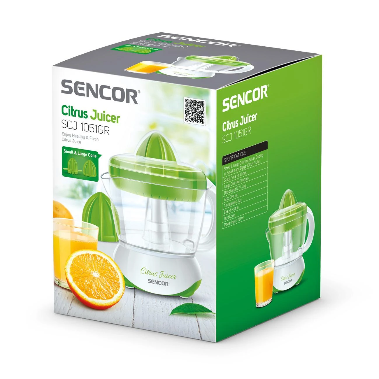 Sencor elektrinė sulčiaspaudė citrusiniams vaisiams SCJ1051GR