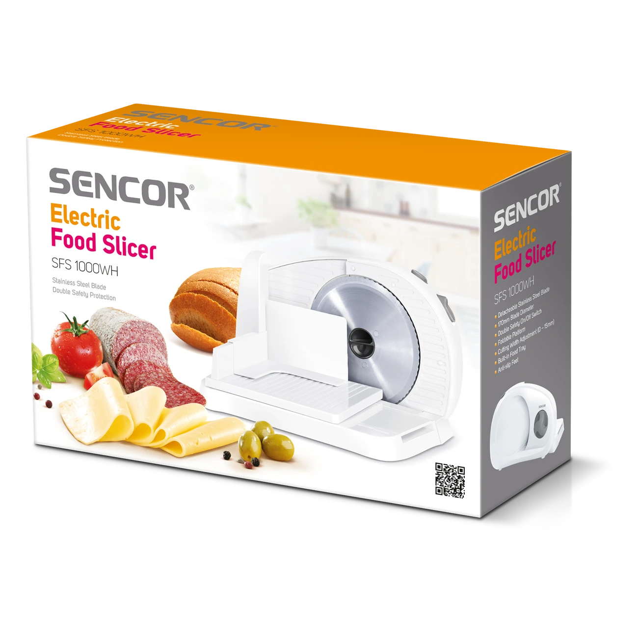 Sencor SFS 1000WH pjaustytuvo pakuotė