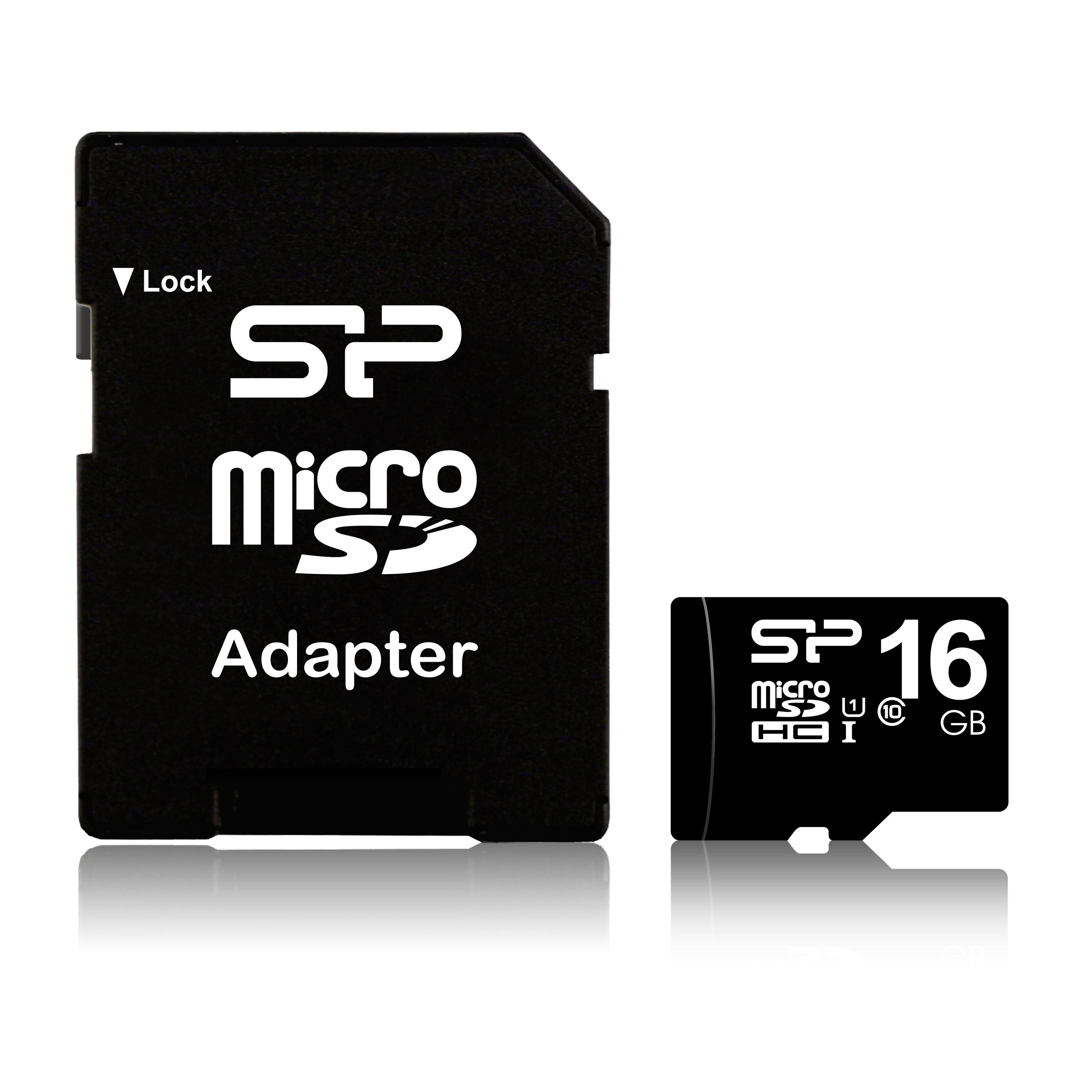 Atminties kortelė Silicon Power | 16 GB | Micro SDHC | Flash atminties klasė 10 | SD adapter