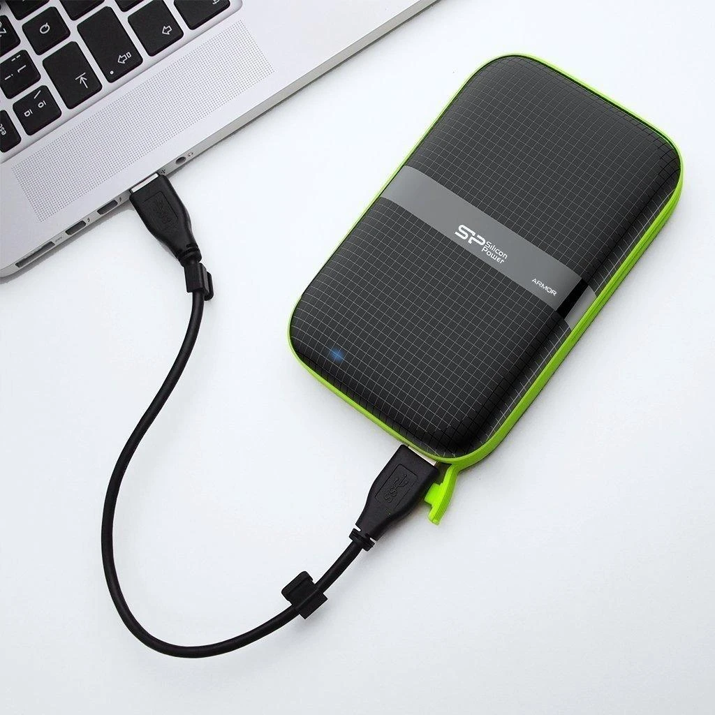 Išorinis kietasis diskas Silicon Power Armor A60 2TB SP020TBPHDA60S3K, Juodas/žalias