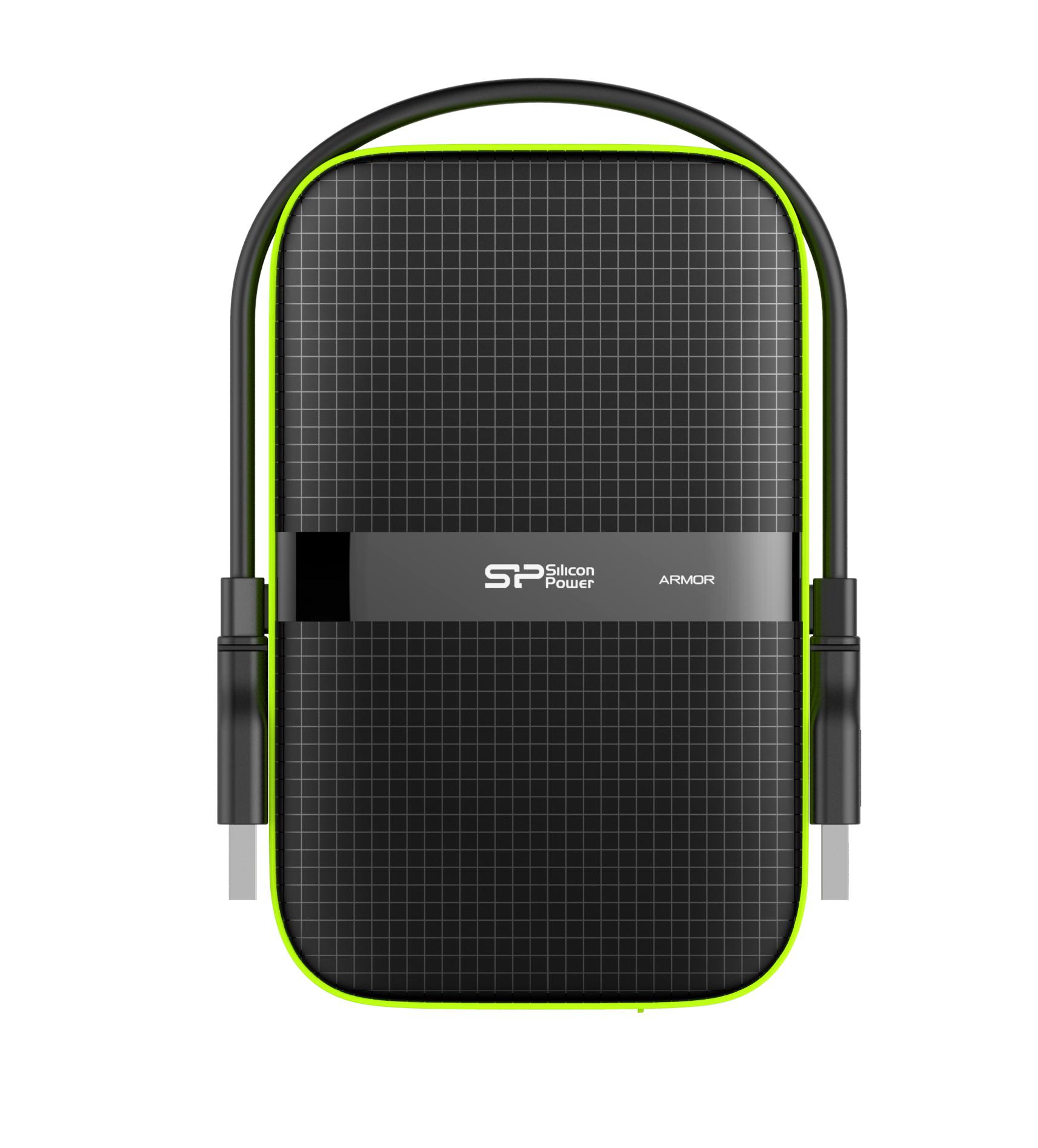SILICON POWER COMPUTER & COMMUNICAT SILICONPOW SP040TBPHDA60S3K Išorinis kietasis diskas HDD Silicon Power Armor A60 2.5 4TB USB 3.0, IPX4, Juodas