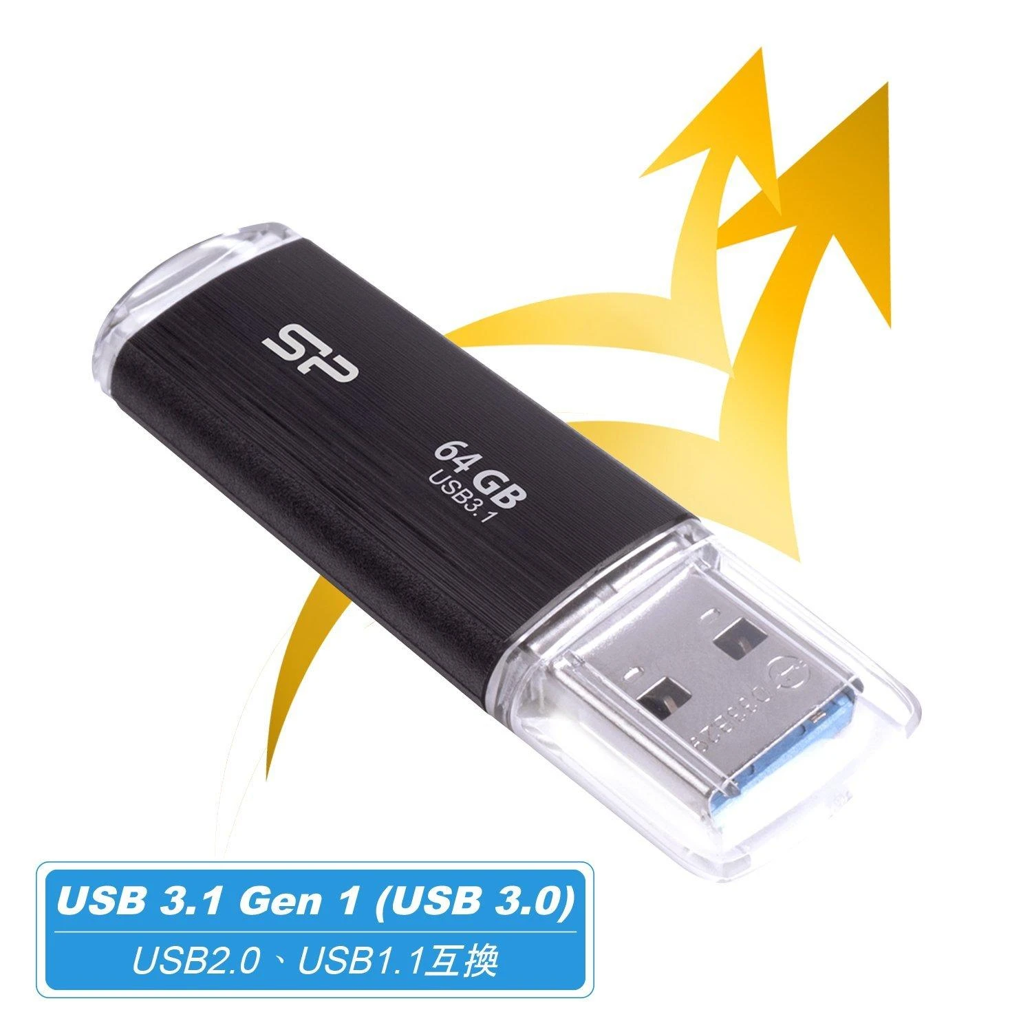 Silicon Power | Blaze B02 | 64 GB | USB Type-A | Juodas