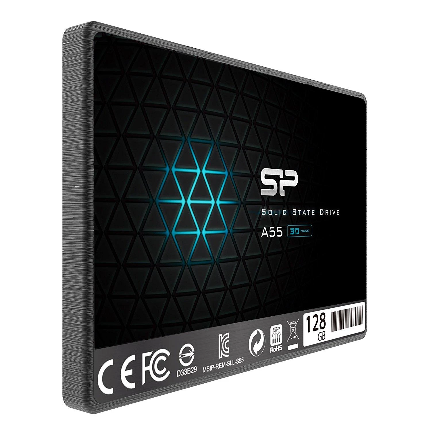 Silicon Power | A55 | 128 GB | SSD form factor 2.5" | Solid-state drive sąsaja SATA | Skaitymo greitis 550 MB/s | Rašymo greitis 420 MB/s