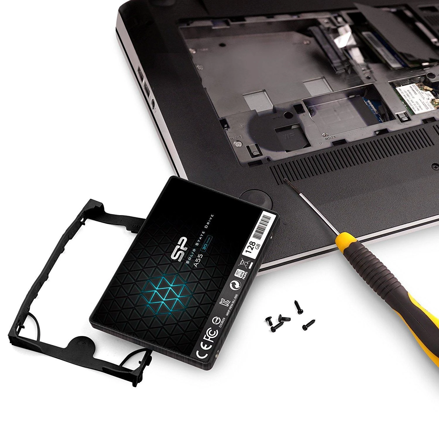 Silicon Power | A55 | 128 GB | SSD form factor 2.5" | Solid-state drive sąsaja SATA | Skaitymo greitis 550 MB/s | Rašymo greitis 420 MB/s