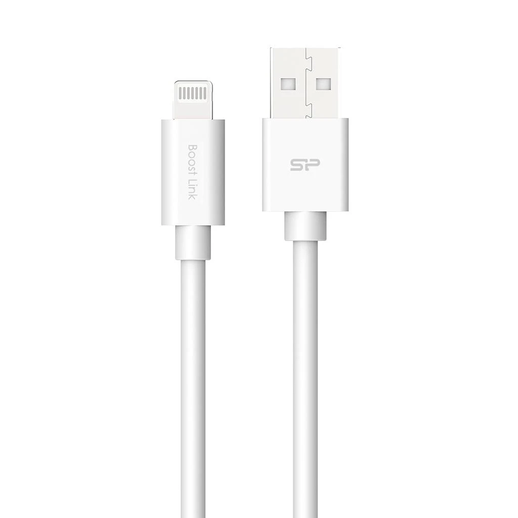 Silicon Power USB Type-A iki Lightning Cable LK15 MFi Apple, PVC, Baltas