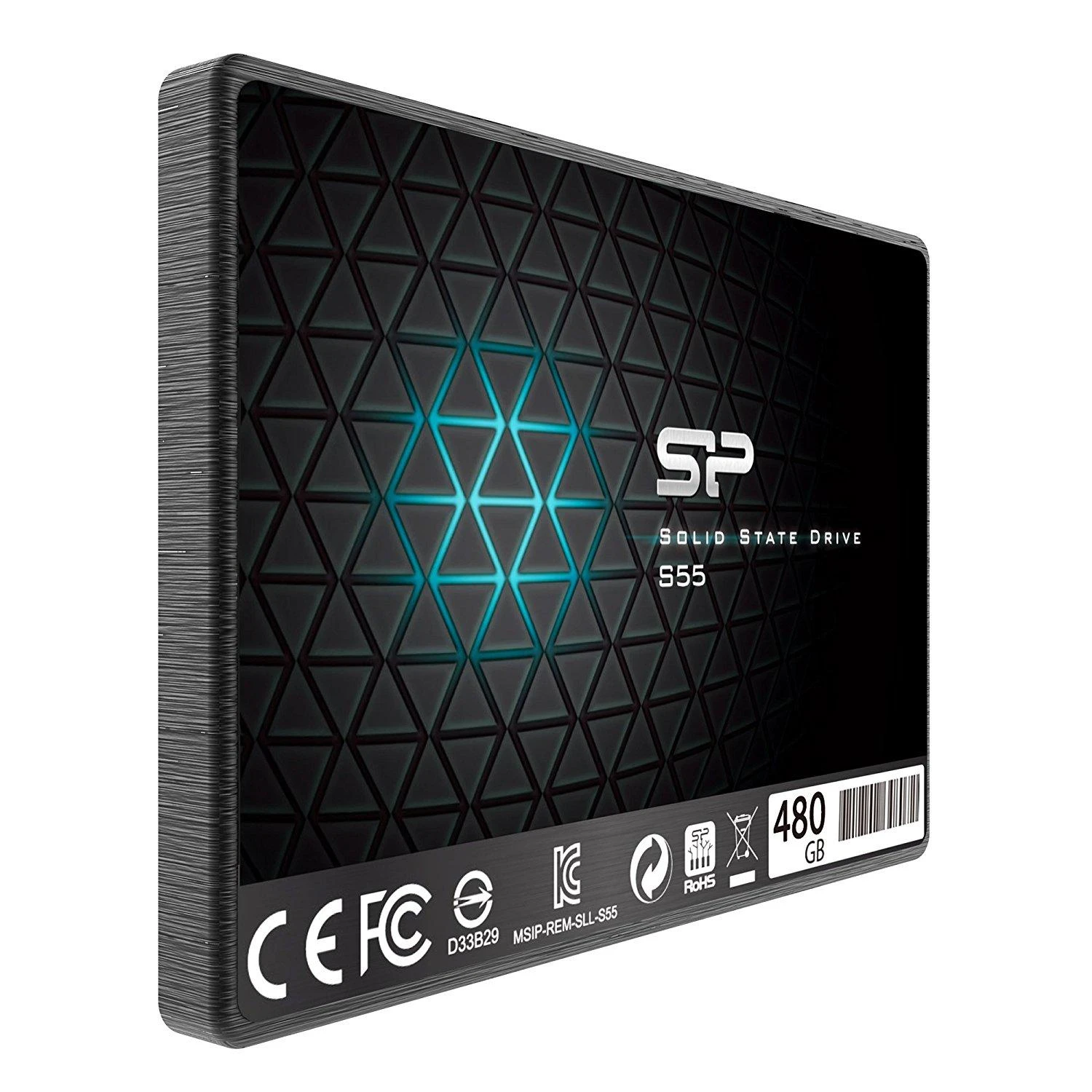Silicon Power Slim S55 480 GB, SSD form factor 2.5", SSD sąsaja SATA, Rašymo greitis 440 MB/s, Skaitymo greitis 550 MB/s
