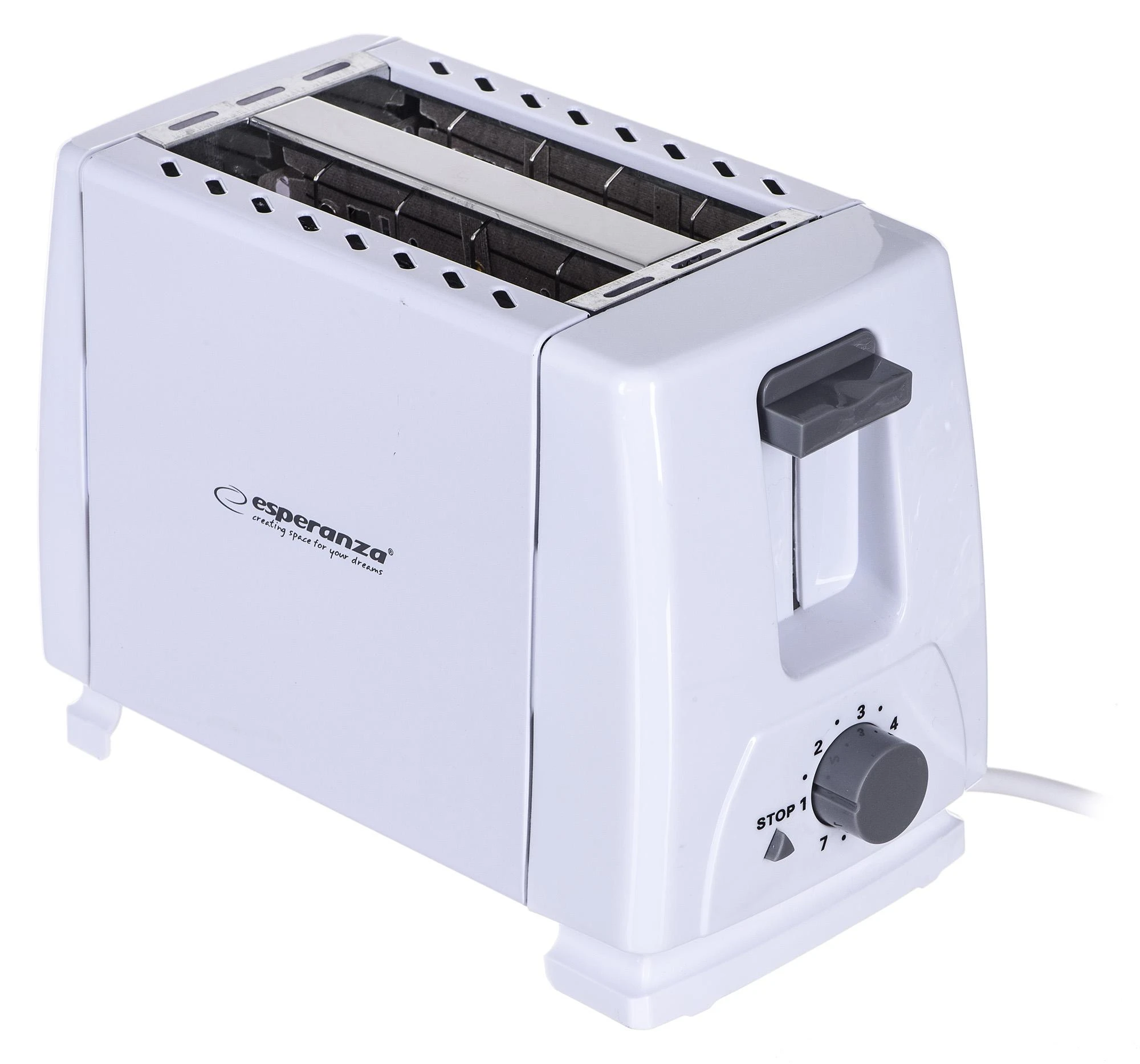 Skrudintuvas Toaster Esperanza Caprese EKT001 (600W, baltos spalvos)