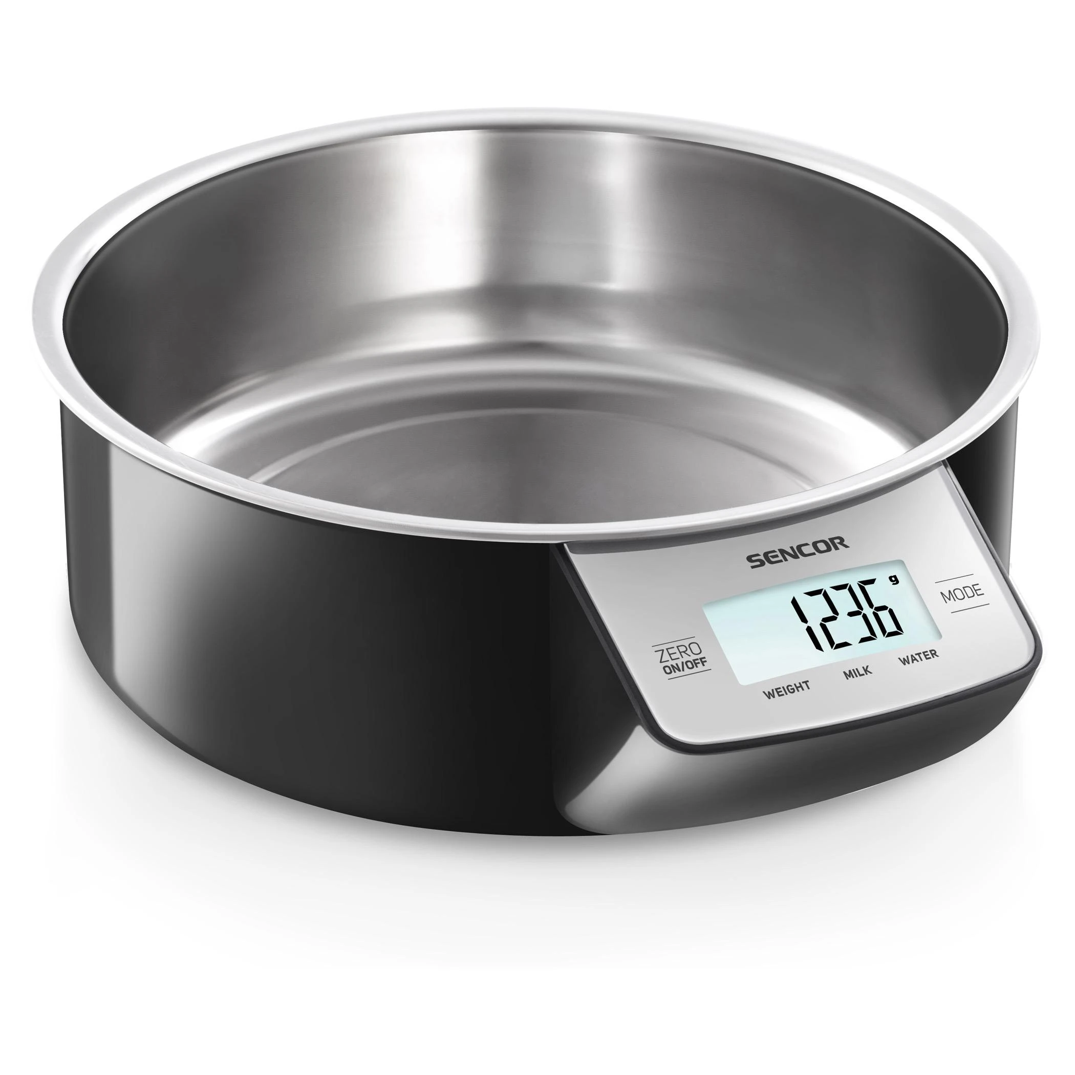 SKS 4030 BK SENCOR Virtuvinės svarstyklės with a bowl, Max weight 5kg