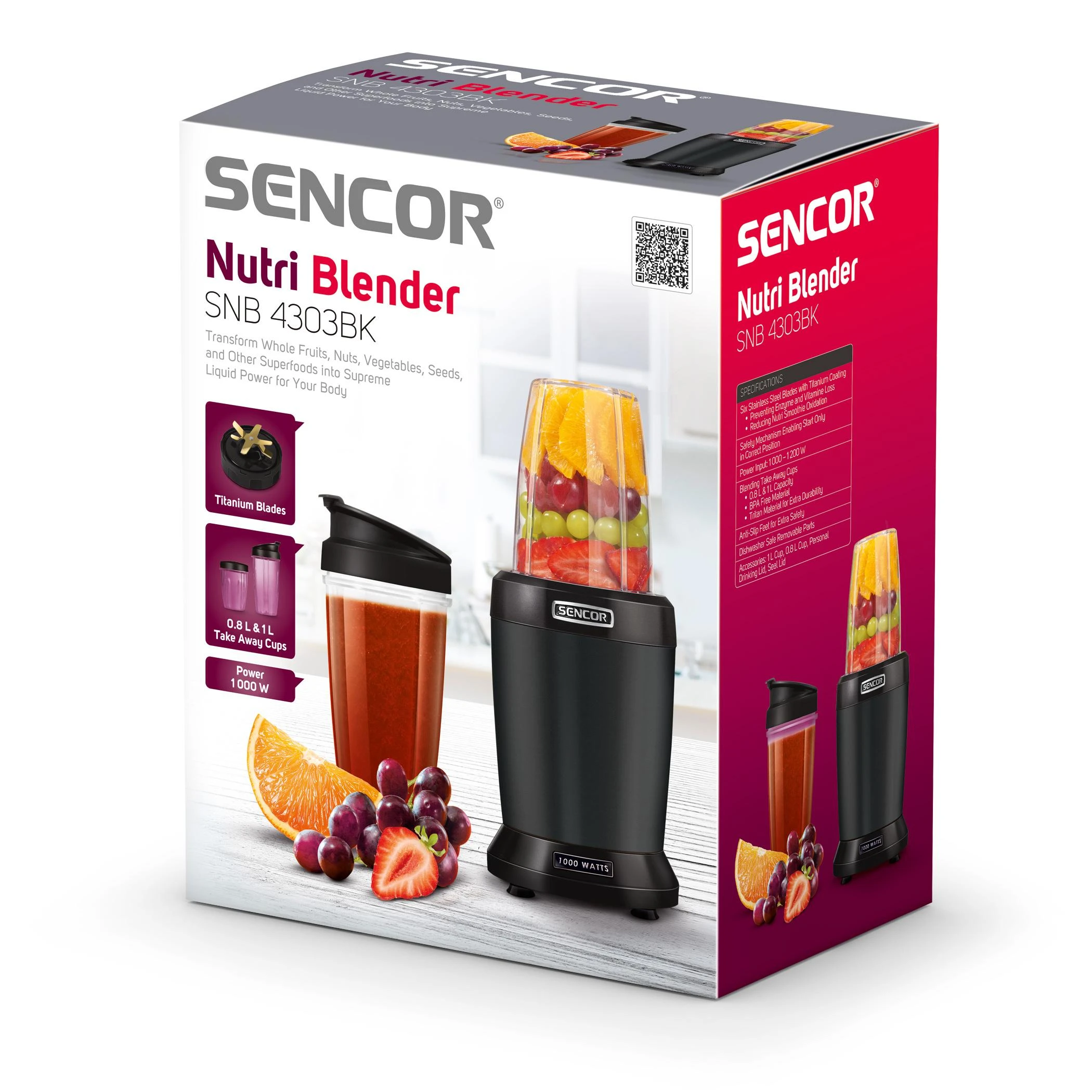 Maišytuvos puodelis Sencor SNB 4303BK