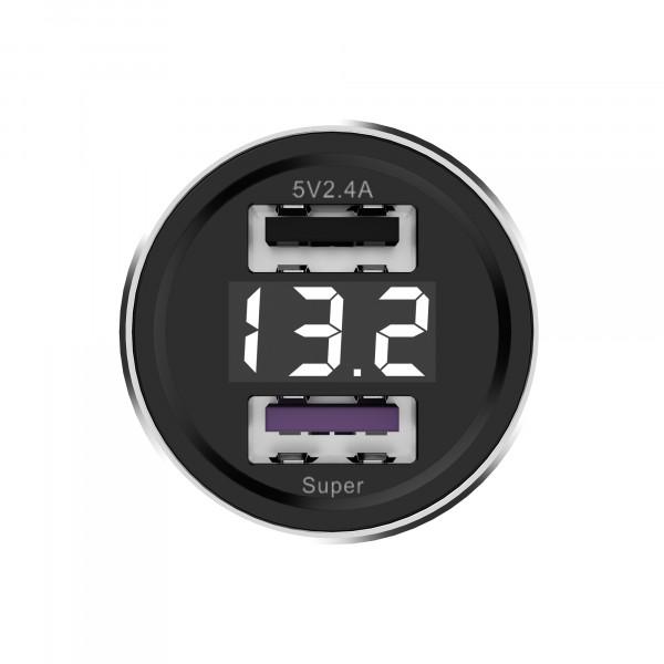 Somostel 2x USB-A 5 A įkroviklis (SMS-89 Juodas)