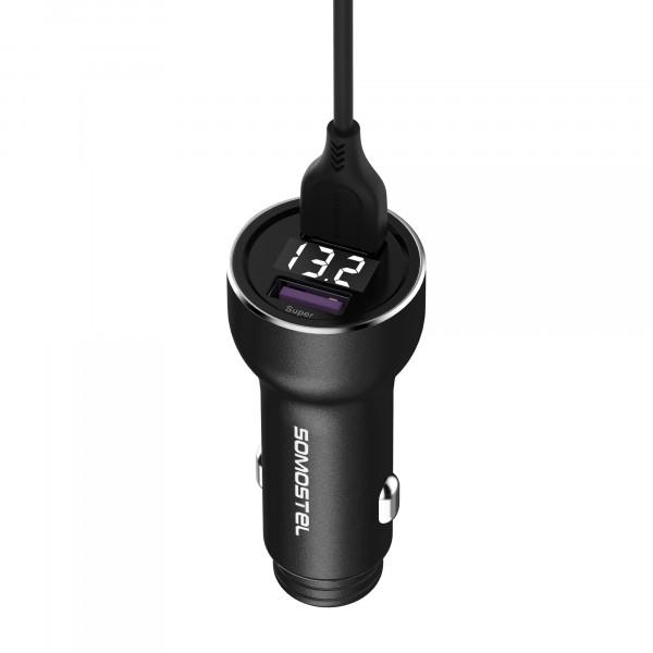 Somostel 2x USB-A 5 A įkroviklis (SMS-89 Juodas)