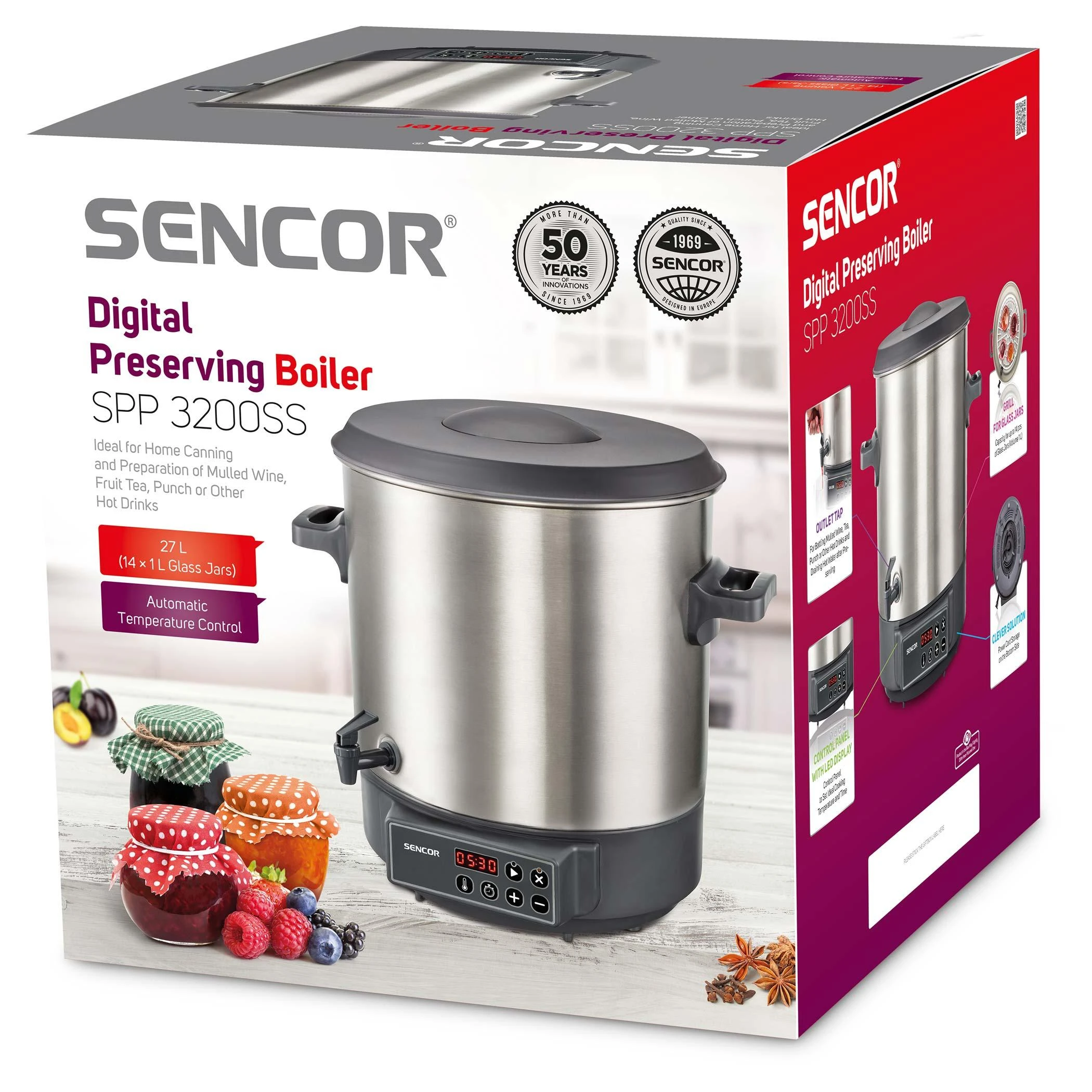 Sencor SPP 3200SS SENCOR pasterizavimo puodas