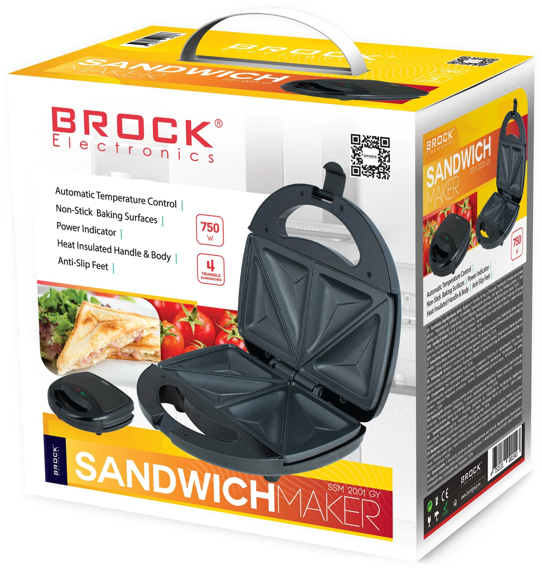 Sumuštinių keptuvas Sumuštinių keptuvė Brock SSM 2001 GY