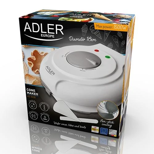 Adler Vaflinė AD 3038 Balta, 1500 W
