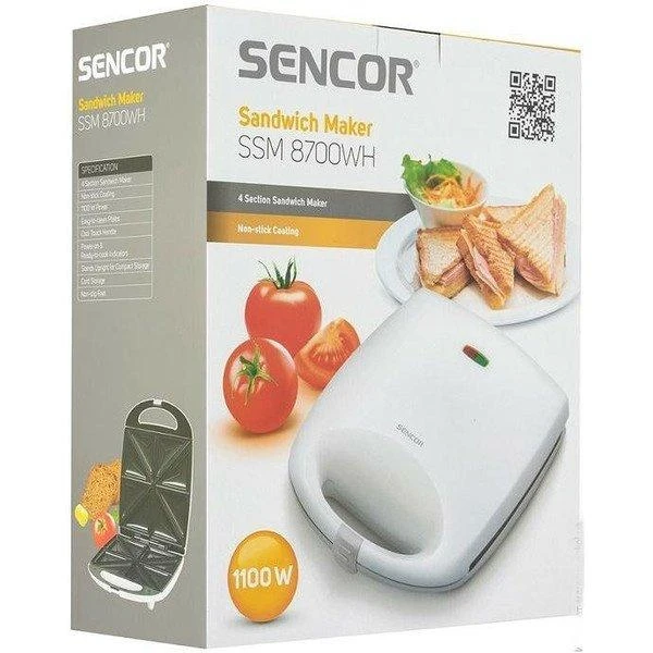 Sumuštinių keptuvas Sencor Keptuvas SSM 8700 Galingumas 1100 W, 8 vnt. trikampių sumuštinių