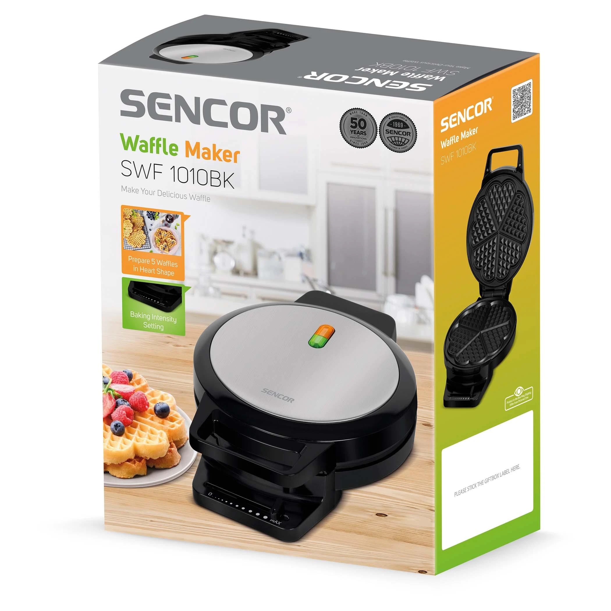 Vaflinė Sencor čirvinių blynų keptuvė SWF1010BK,1000W