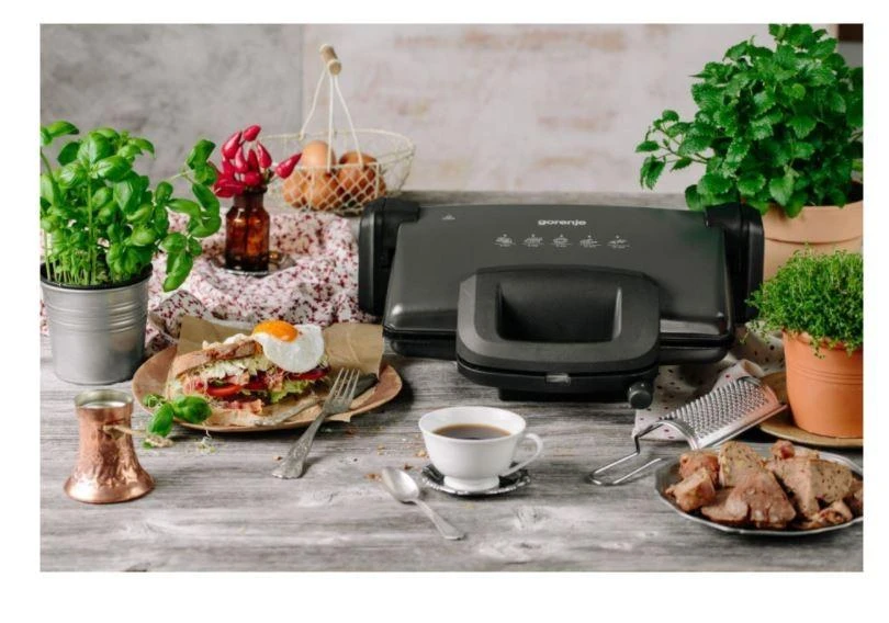 Sumuštinių keptuvas Gorenje | Grilis | KR1800SDP | Contact | 1800 W | Juodas