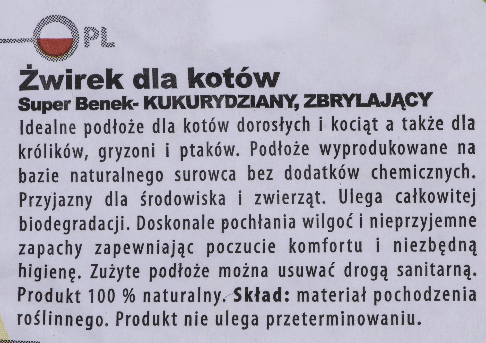 CERTECH Super Benek Corn Cat - kačių kukurūzų kraiko gumulavimas 7l