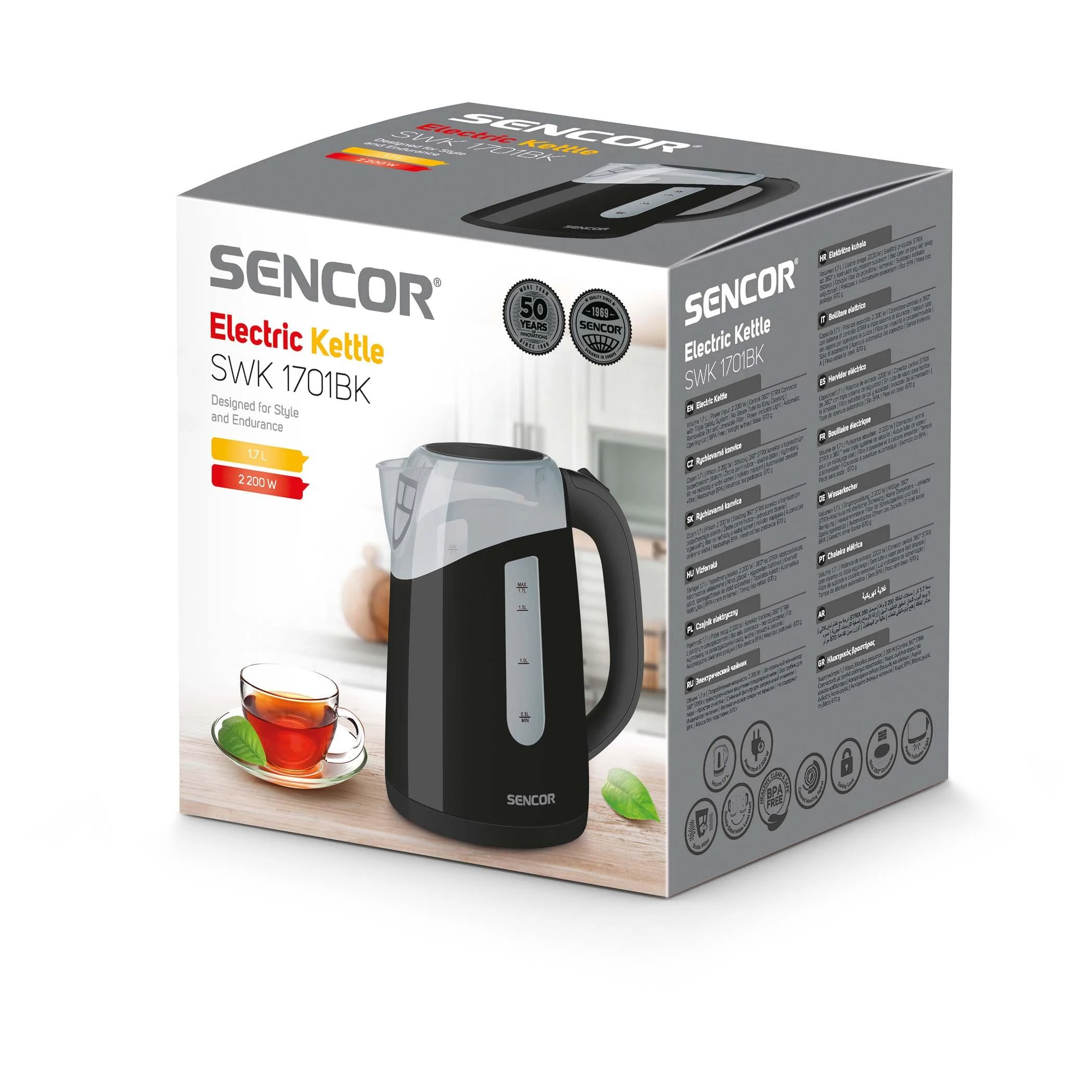 VIRDULYS SENCOR 2200W 1.7L SWK1701BK