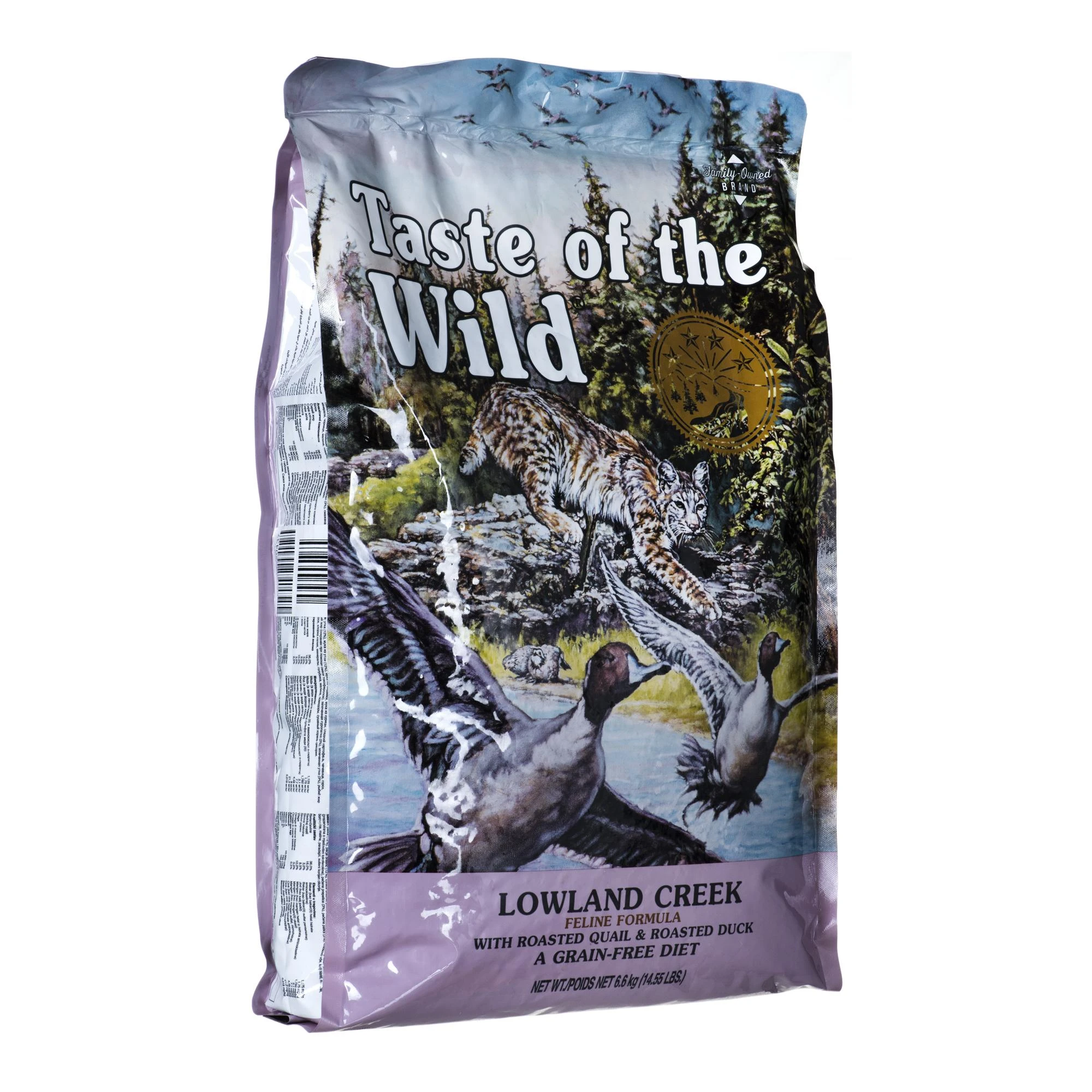 Taste of the Wild Lowland Creek sausas maistas katėms su kepinta putpeliena ir antiena 6,6kg