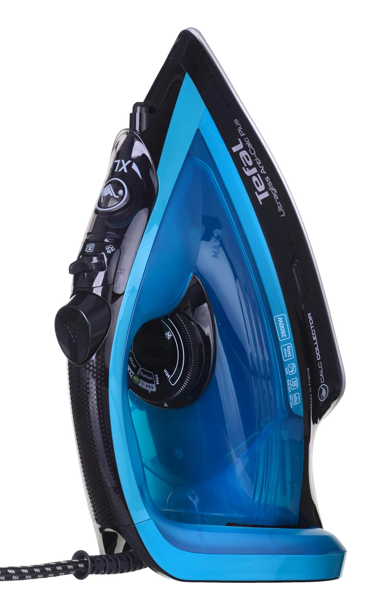 TEFAL | FV6832E0 | Garų lygintuvas | 2800 W | Vanduo tank capacity 270 ml | Continuous steam 50 g/min | Steam boost performance 260 g/min | Juodas/Mėlyna