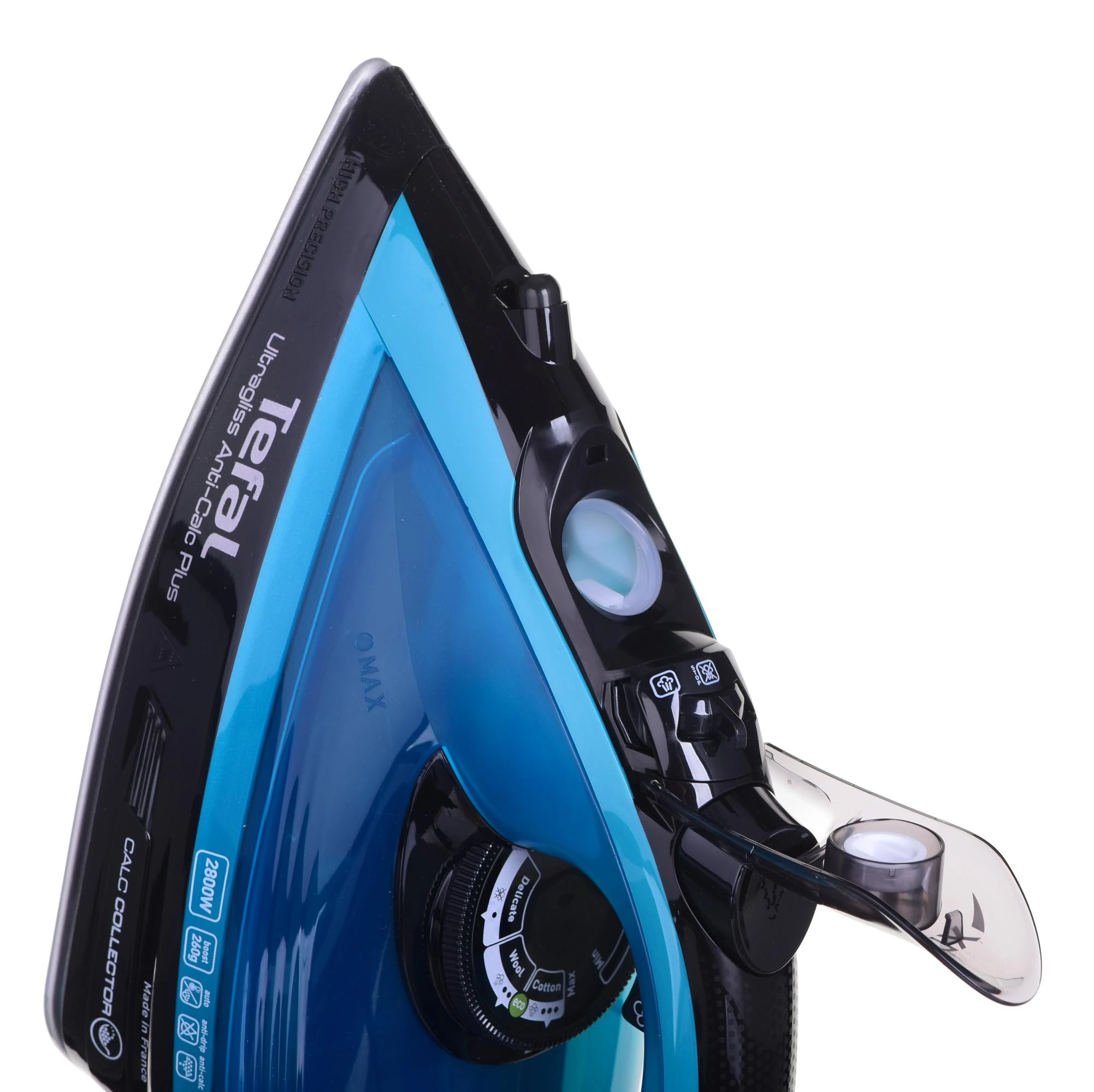 TEFAL | FV6832E0 | Garų lygintuvas | 2800 W | Vanduo tank capacity 270 ml | Continuous steam 50 g/min | Steam boost performance 260 g/min | Juodas/Mėlyna