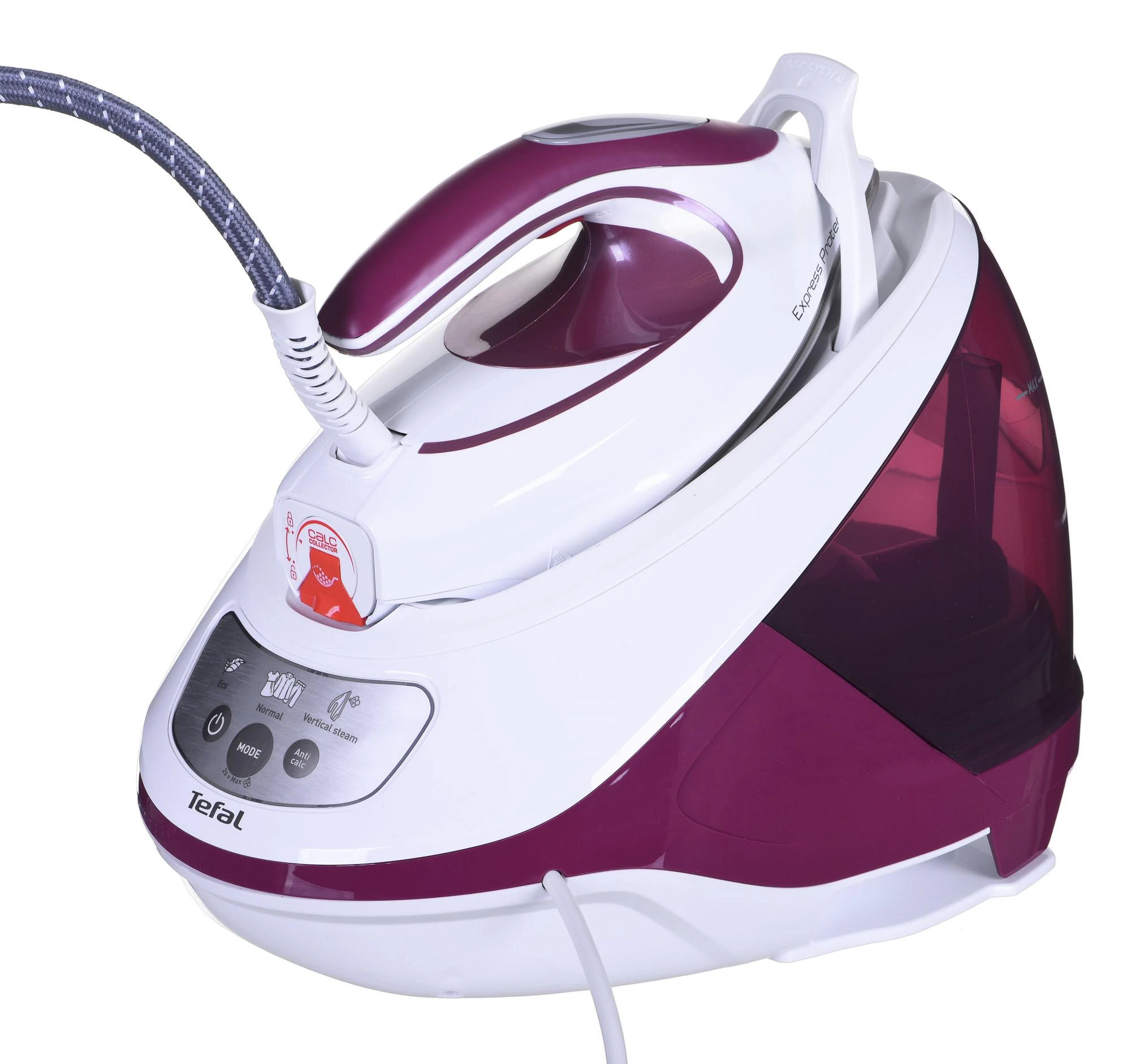 Tefal Express Protect SV9201E0 steam ironing station 2800 W 1.8 L Durilium AirGlide Autoclean soleplate Violetinė, Baltas