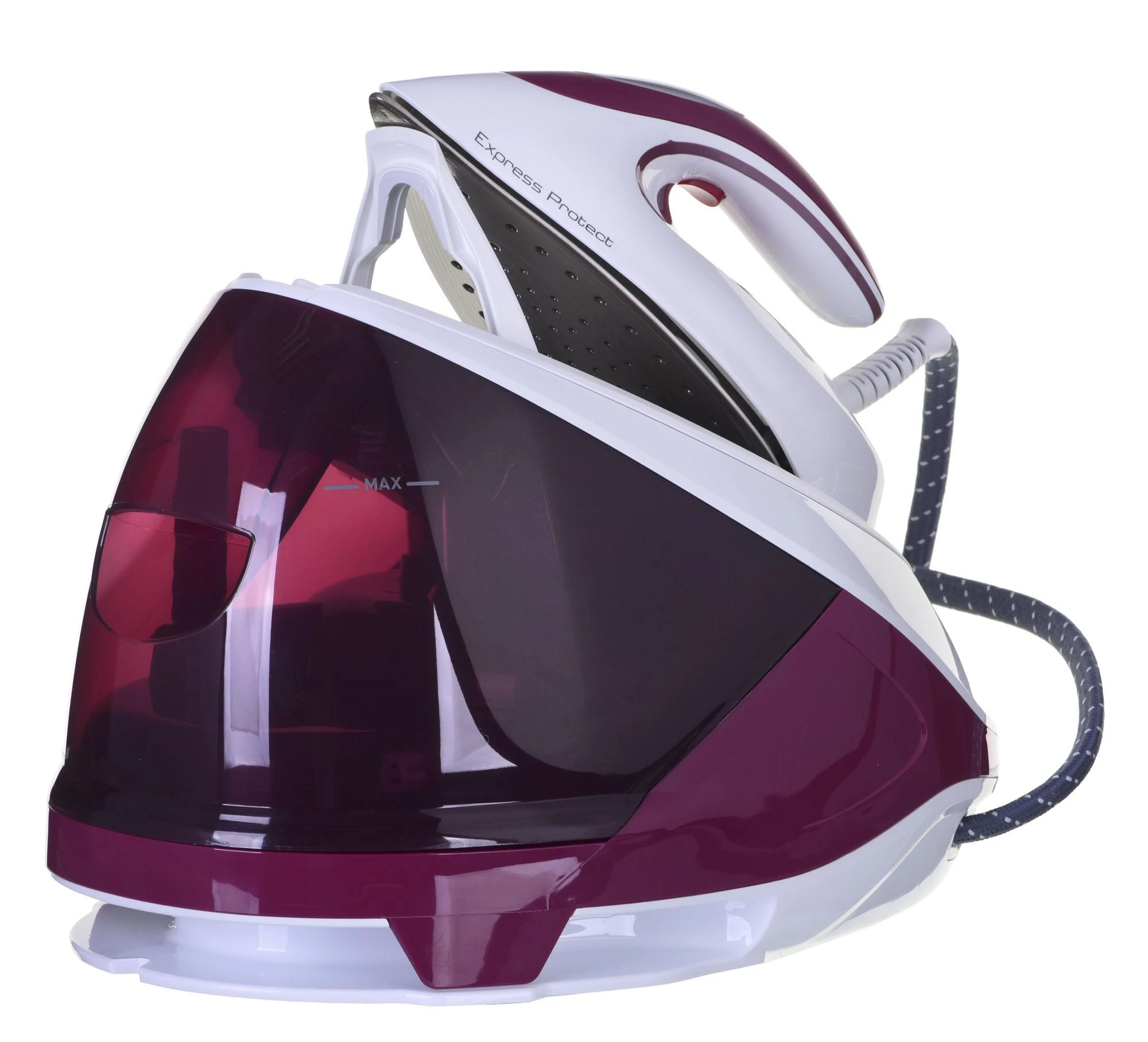 Tefal Express Protect SV9201E0 steam ironing station 2800 W 1.8 L Durilium AirGlide Autoclean soleplate Violetinė, Baltas