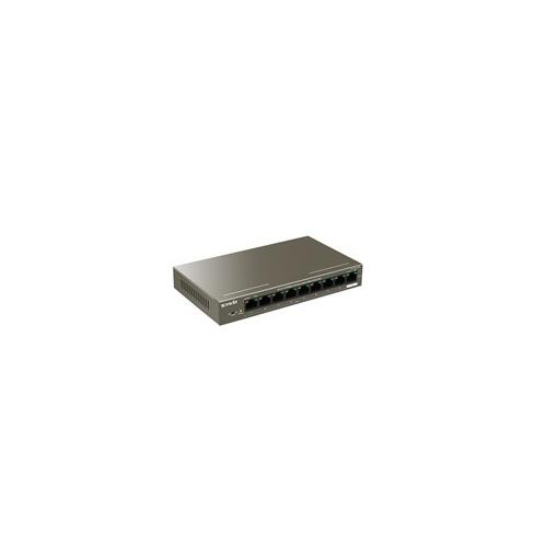 Šakotuvas Tenda TEF1109P-8-102W tinklo jungiklis Fast Ethernet (10/100) Power over Ethernet (PoE) Metallic