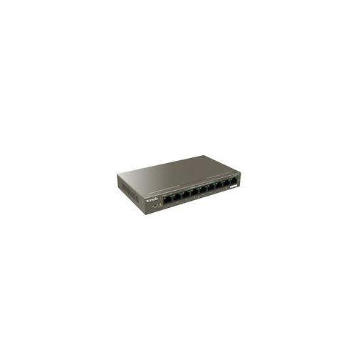 Šakotuvas Tenda TEF1109P-8-102W tinklo jungiklis Fast Ethernet (10/100) Power over Ethernet (PoE) Metallic