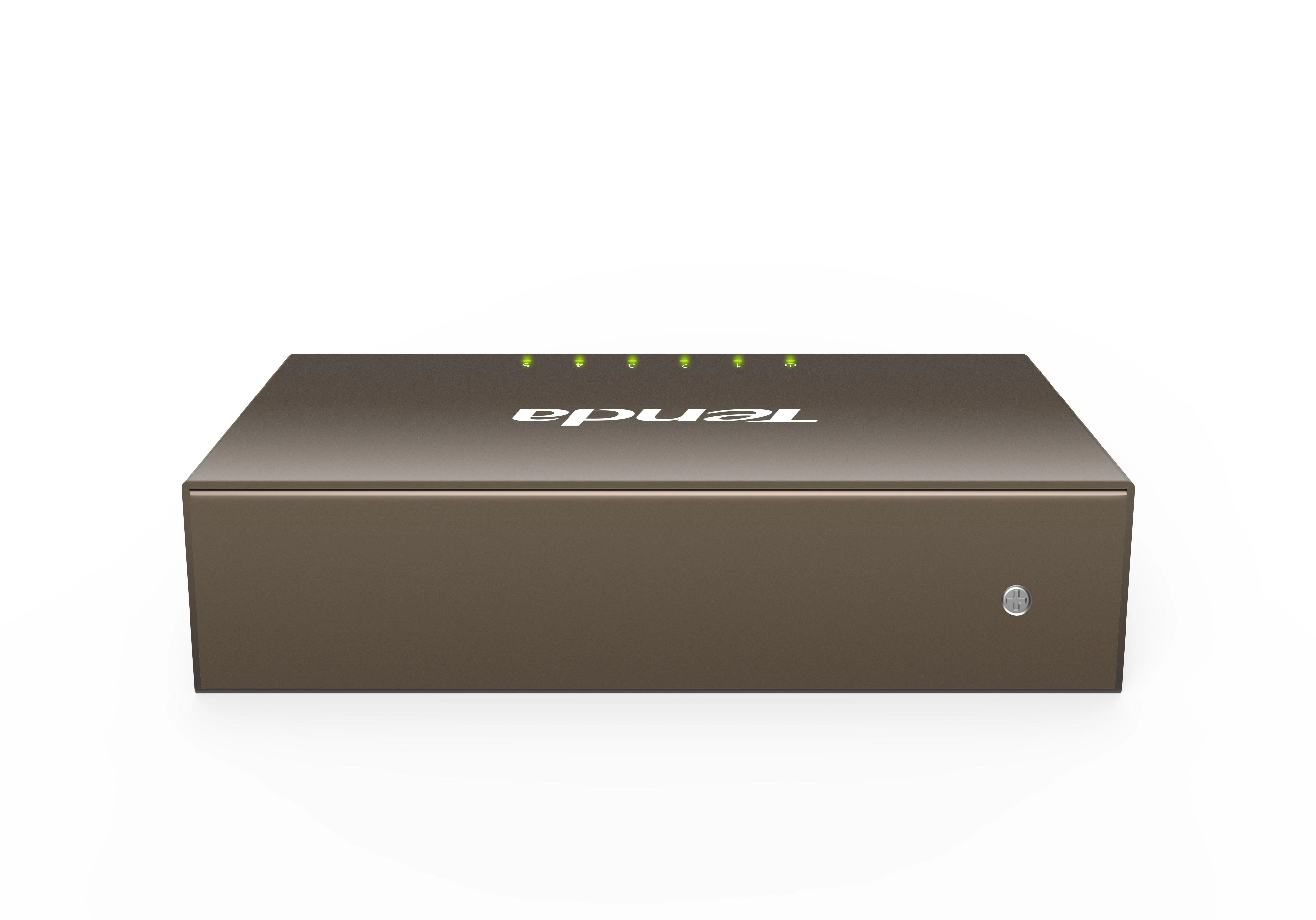 Šakotuvas Tenda TEG1005D tinklo jungiklis Nevaldomas Gigabit Ethernet (10/100/1000) Pilkas