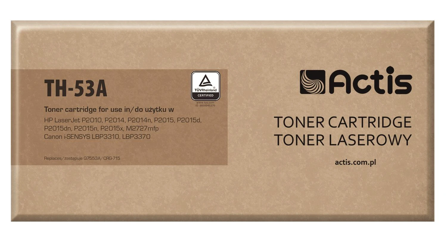 Tonerio Kasetė - Actis TH-53A, Juoda