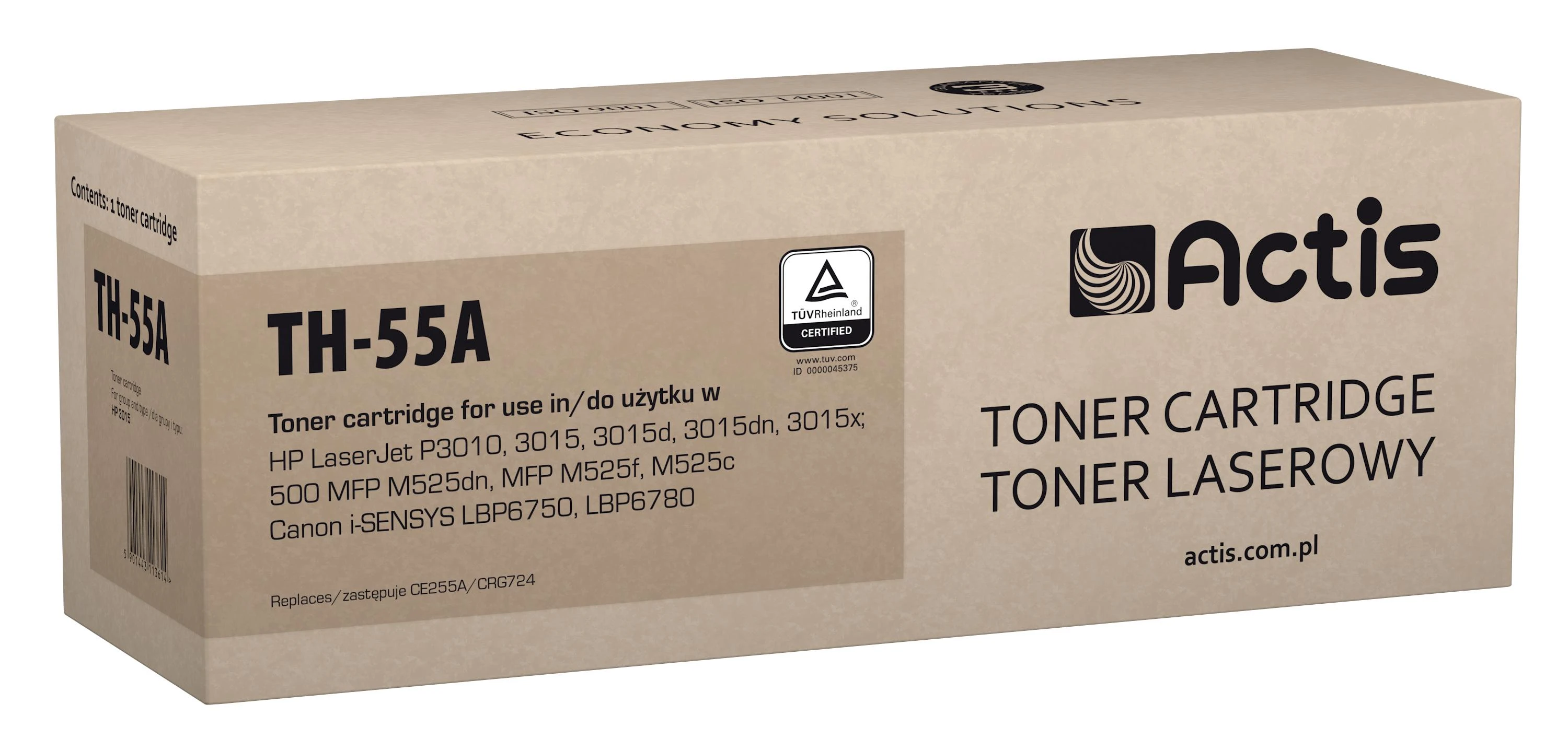 Tonerio Kasetė - Actis TH-55A, Juoda