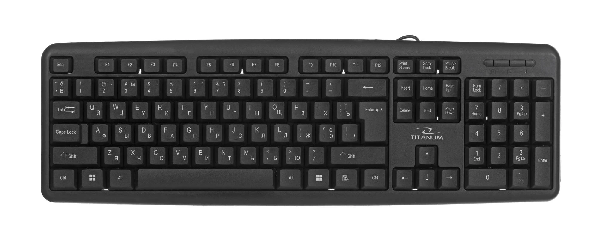 TITANUM TK106 klaviatūra su pele USB Juodas
