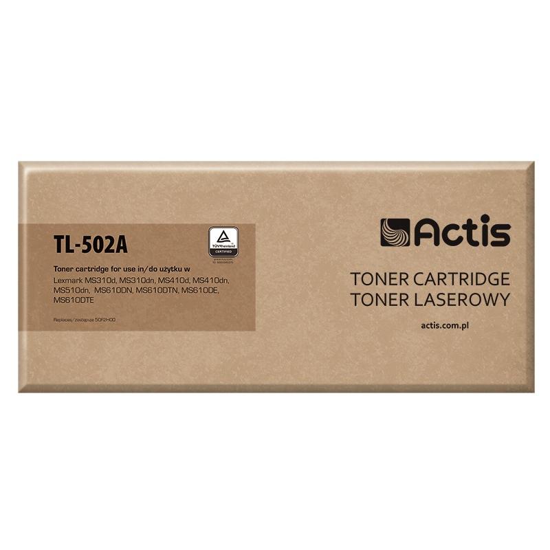 Toneris ACTIS TL-502A (replacement Lexmark 50F2H00, Supreme, 5000 pages, juodas)