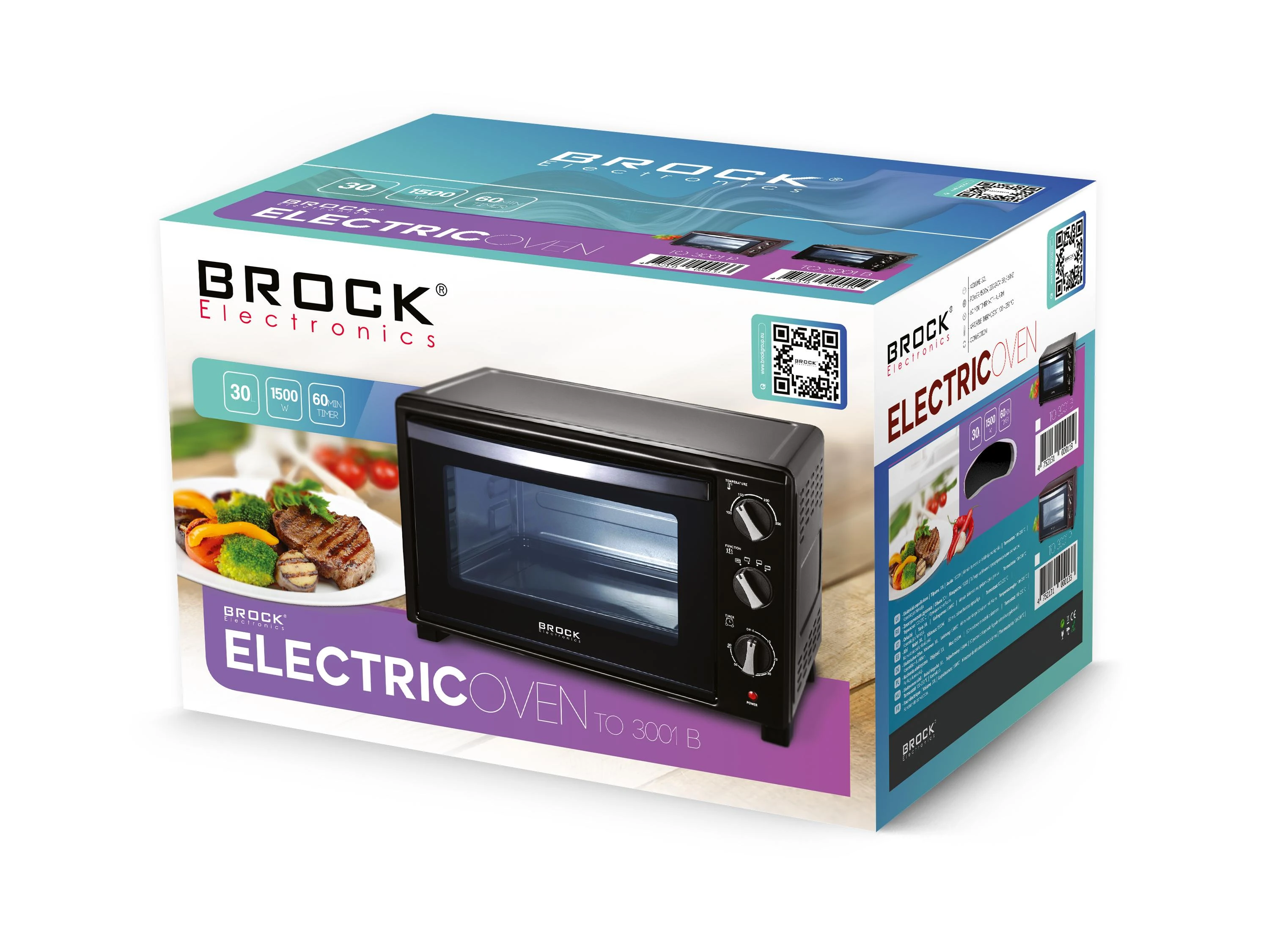 Elektrinė krosnelė KROSNELĖ EL BROCK TO 3001 B 30L 1500W