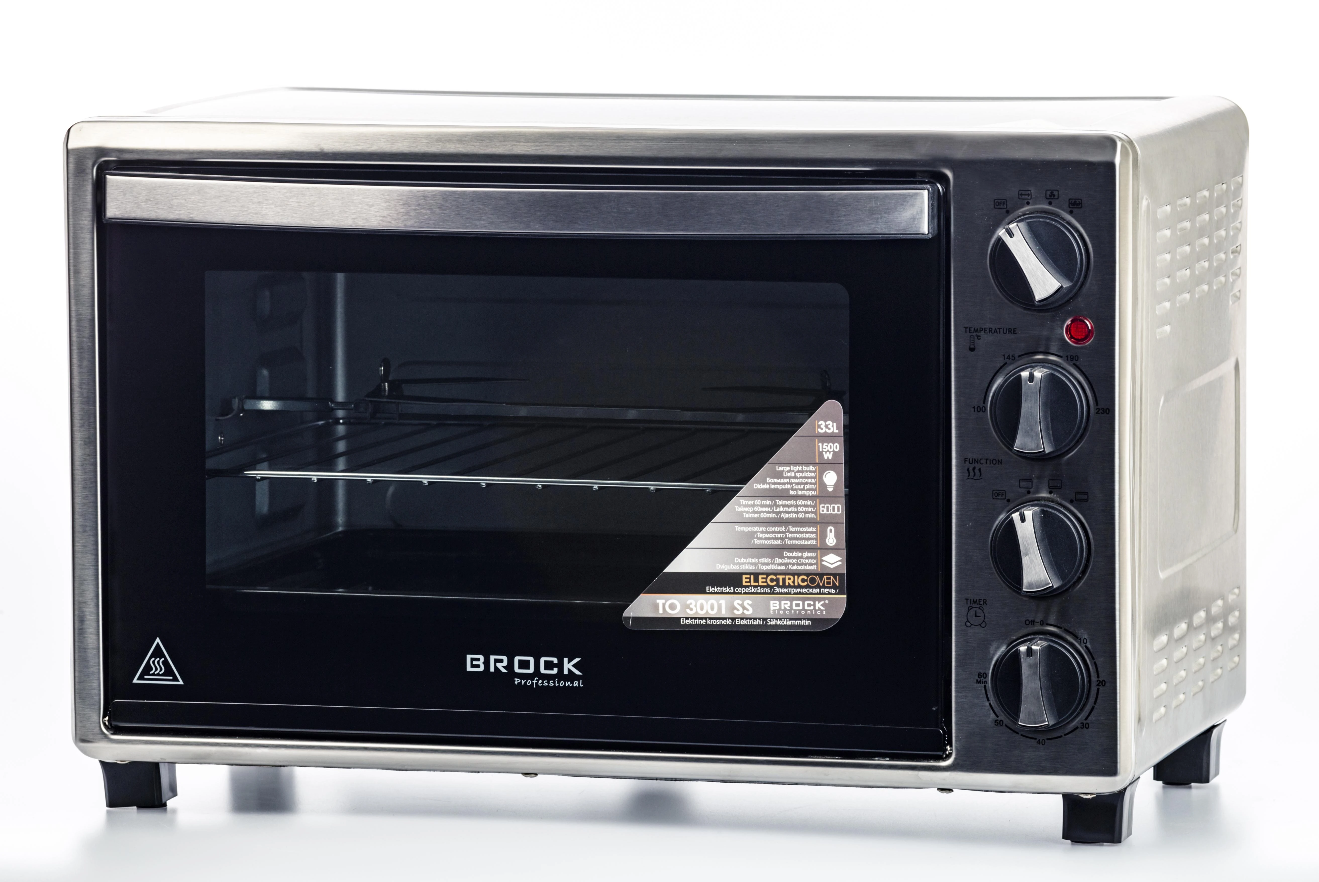 TO 3001 SS BROCK Electronics Elektrinė krosnelė