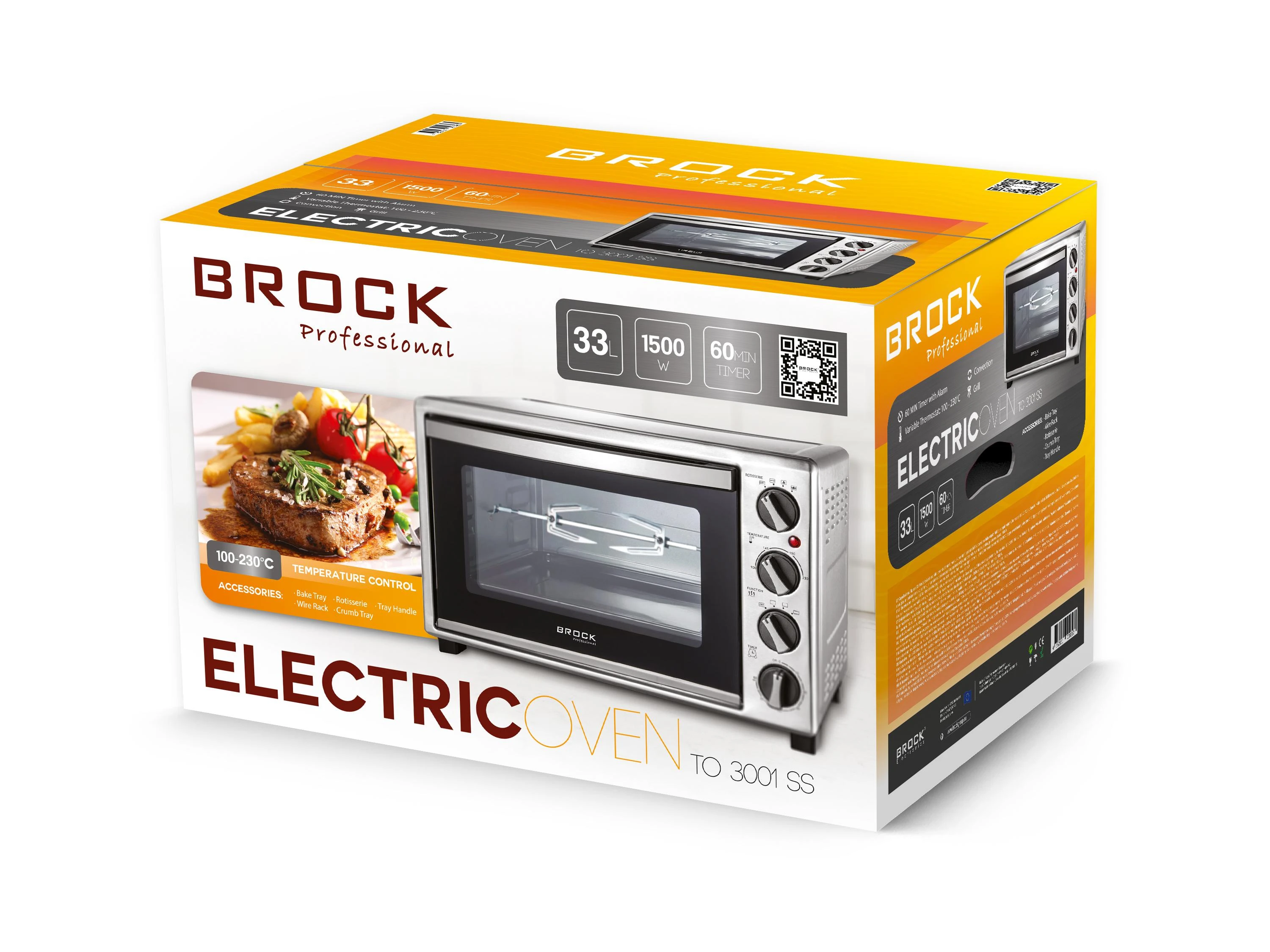 TO 3001 SS BROCK Electronics Elektrinė krosnelė