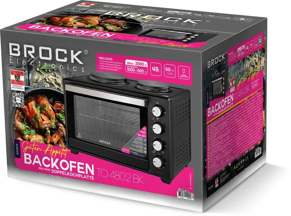 Elektrinė krosnelė Brock TO 4802 mini orkaitė